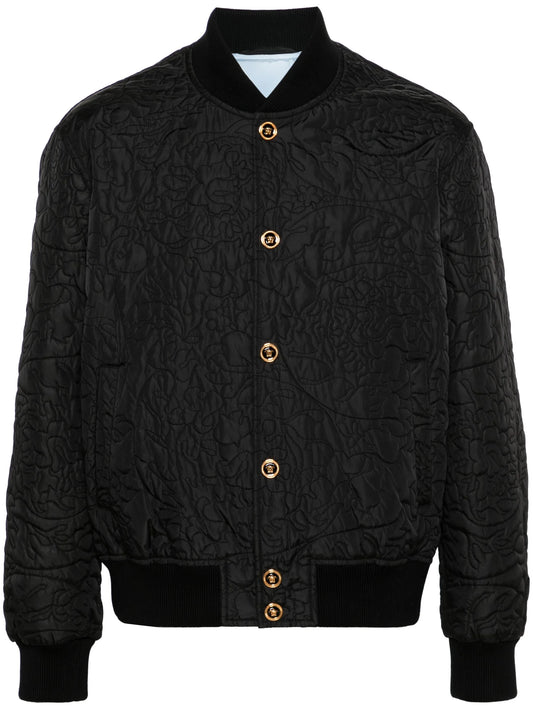 Barocco-quilted bomber jacket