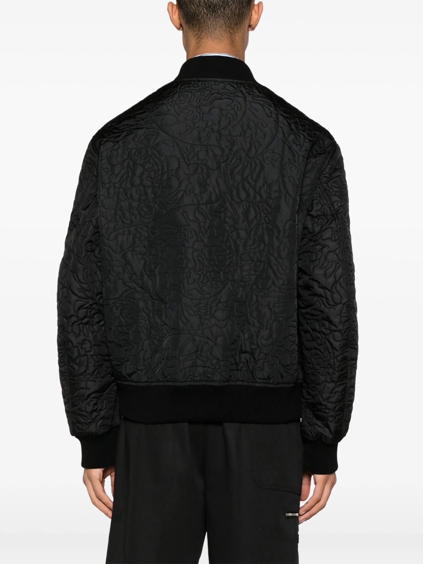 Barocco-quilted bomber jacket