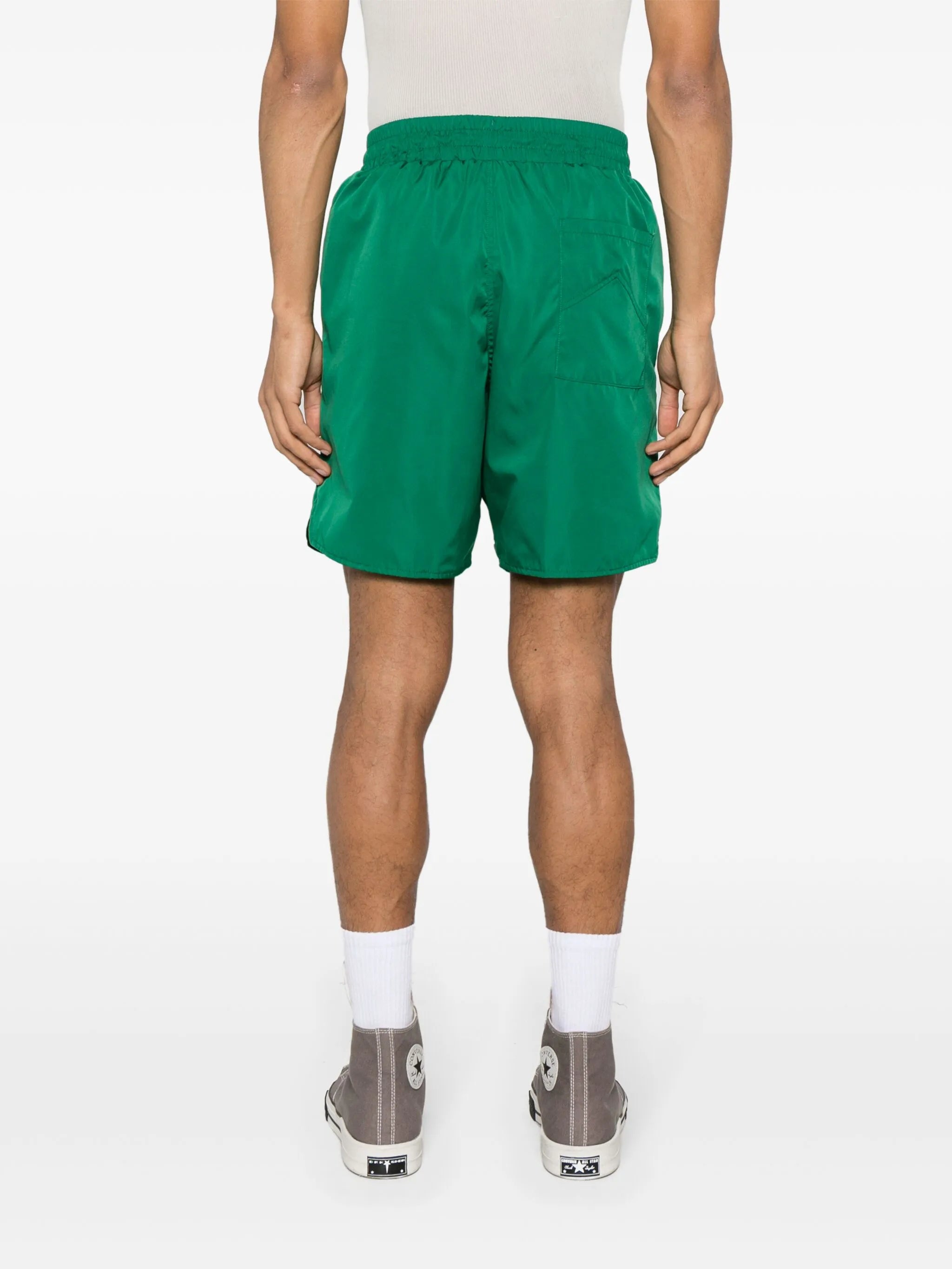 logo-print track shorts