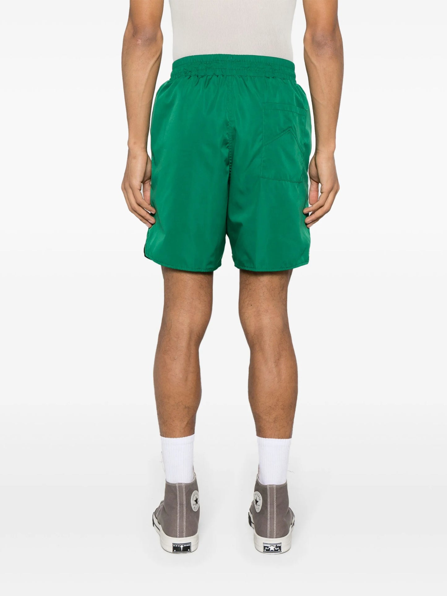 logo-print track shorts
