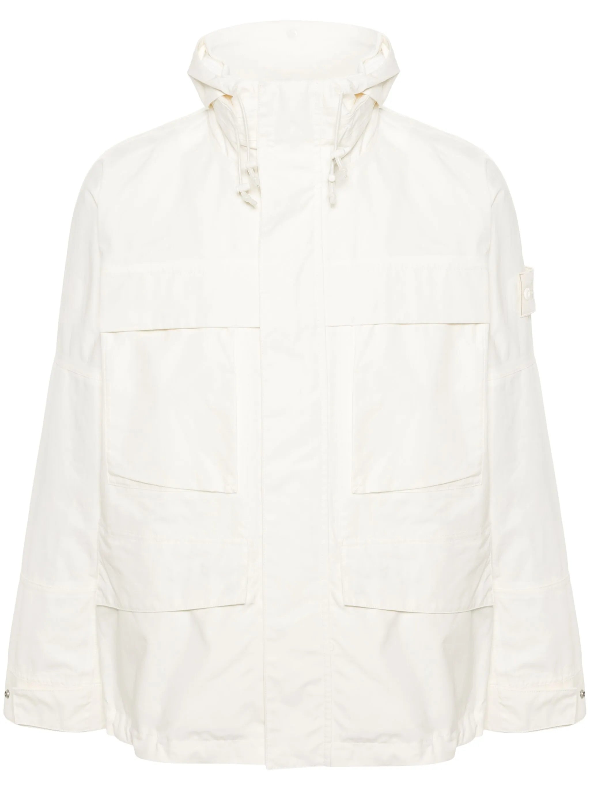 Compass-badge cotton jacket