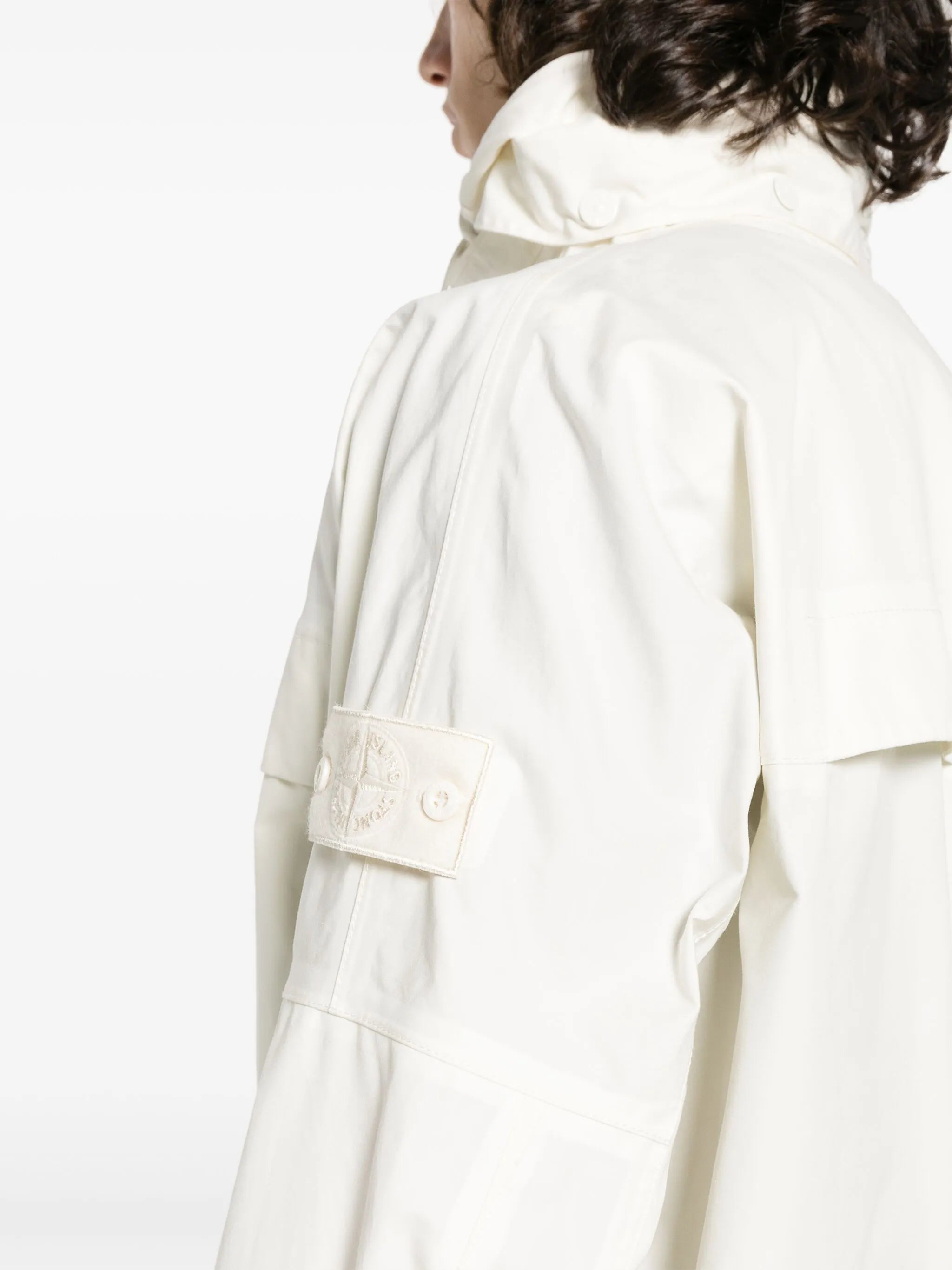 Compass-badge cotton jacket