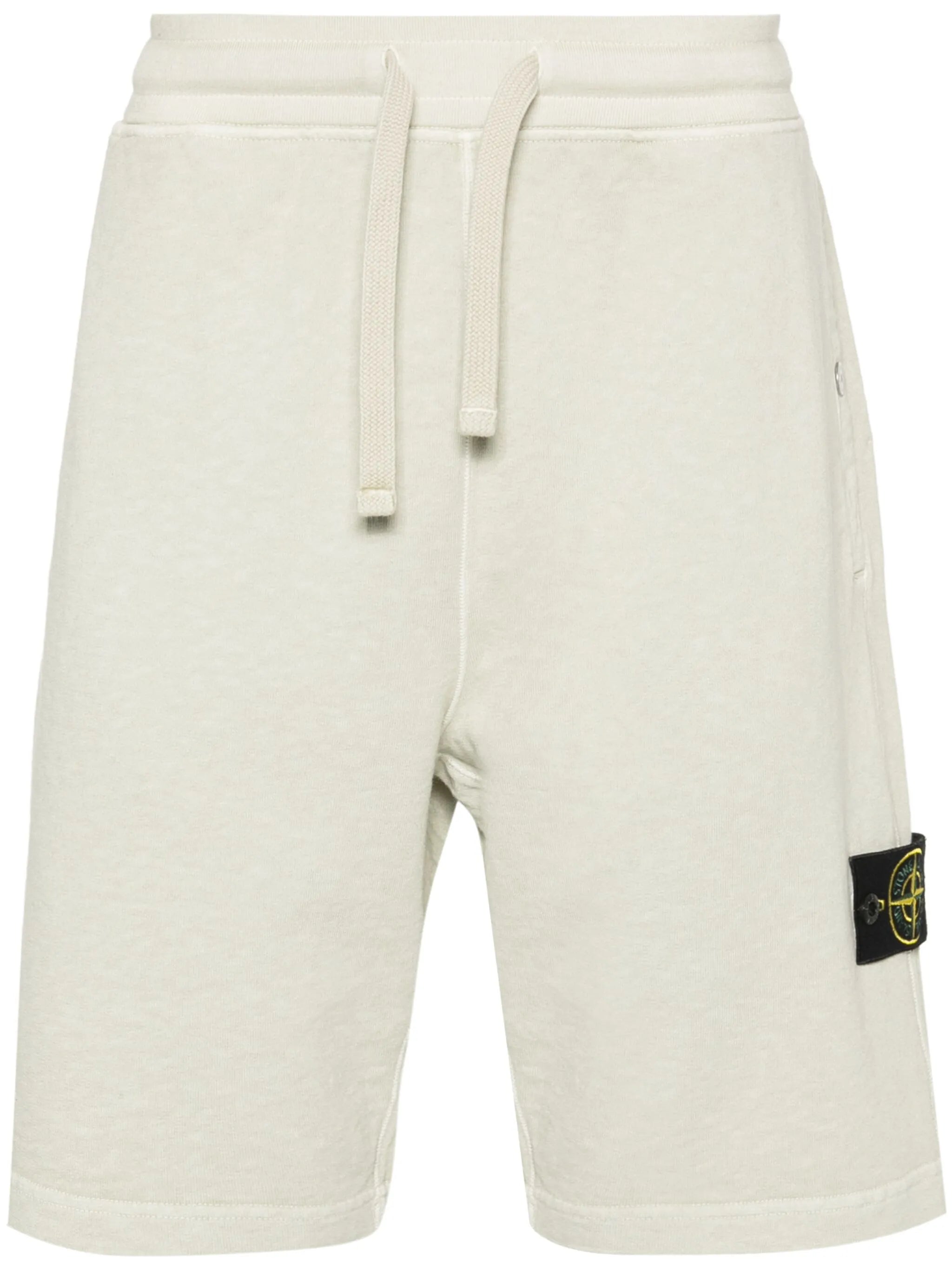 Compass-badge cotton track shorts