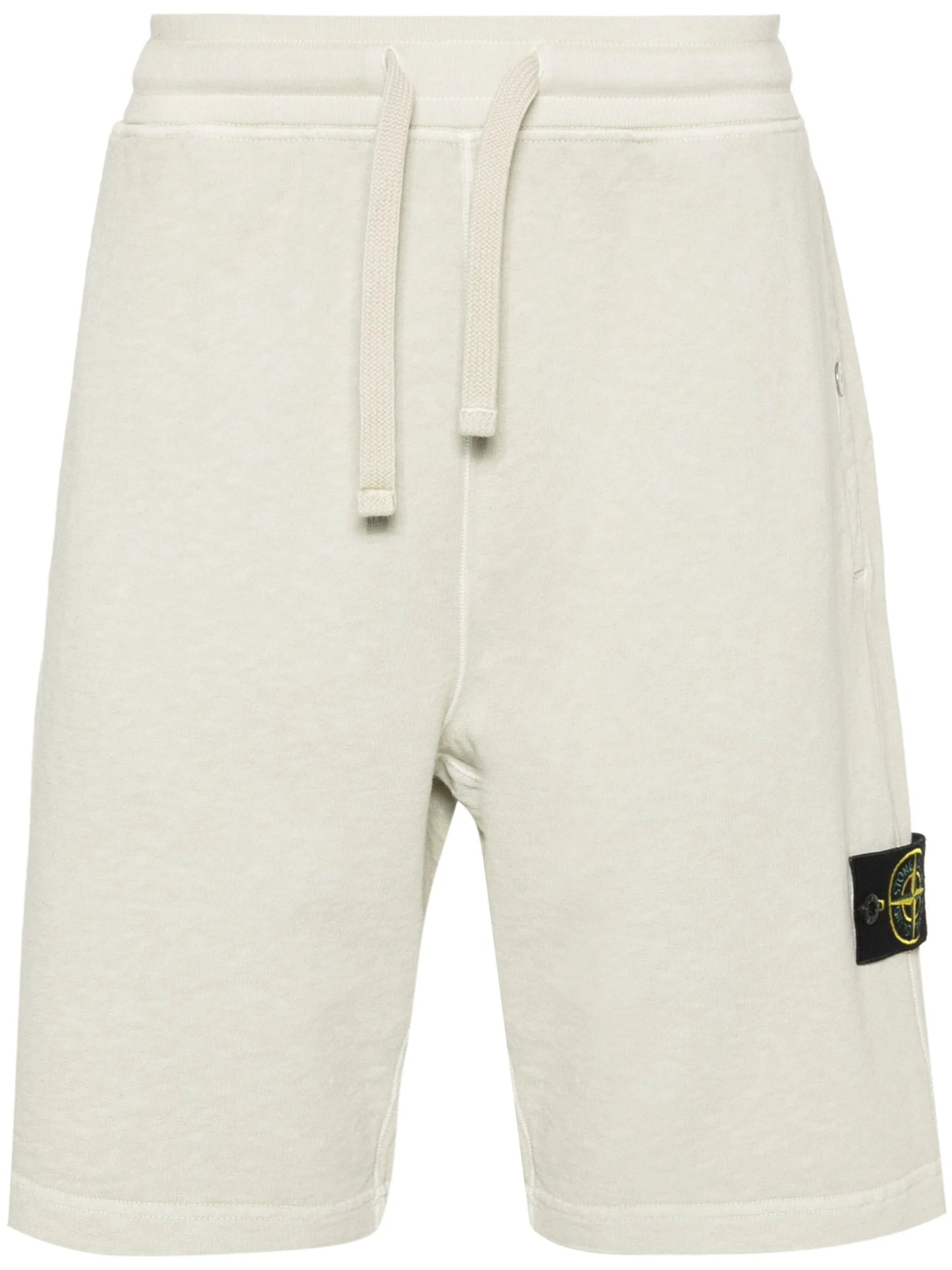 Compass-badge cotton track shorts