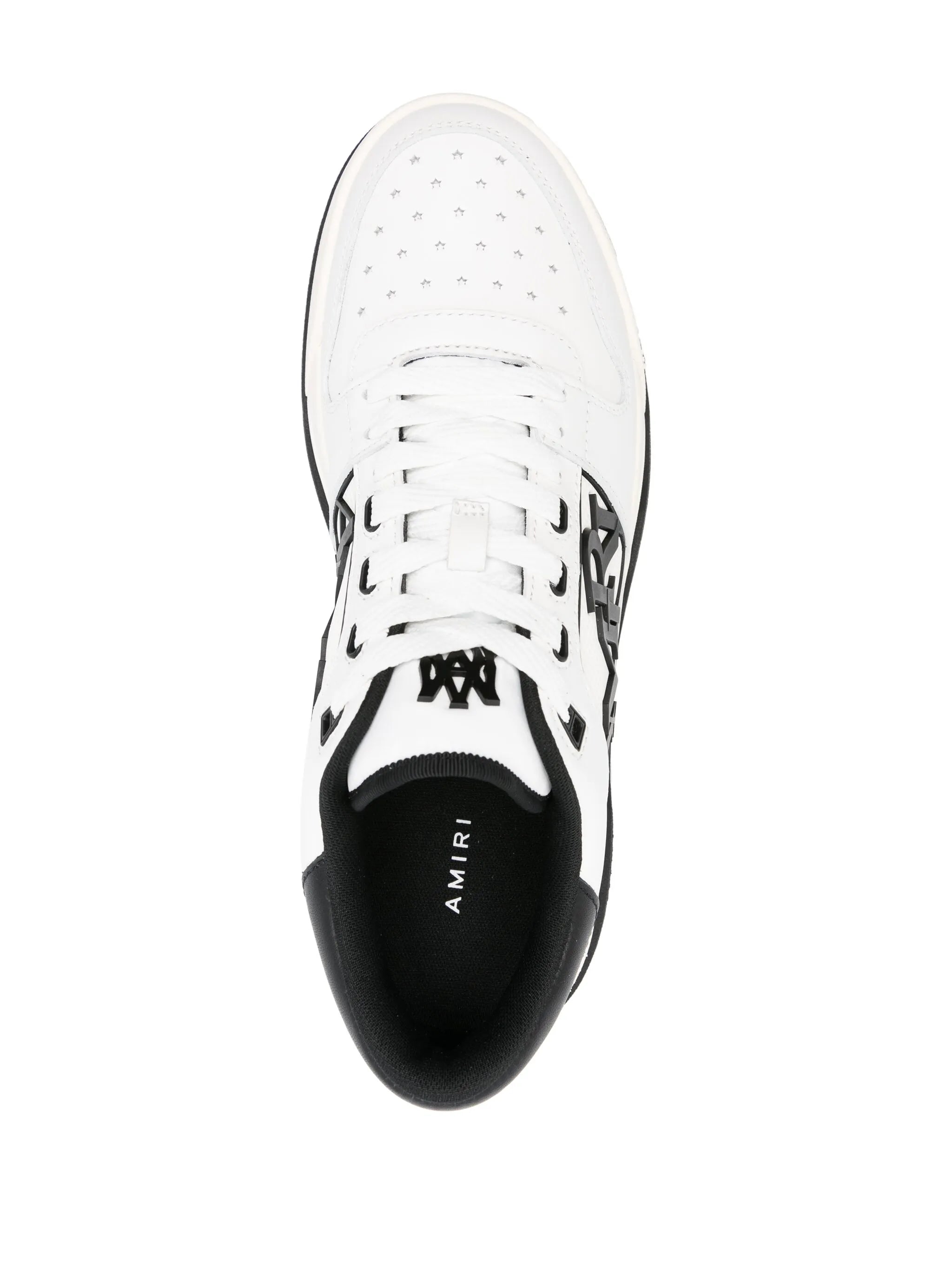 logo-embossed leather sneakers