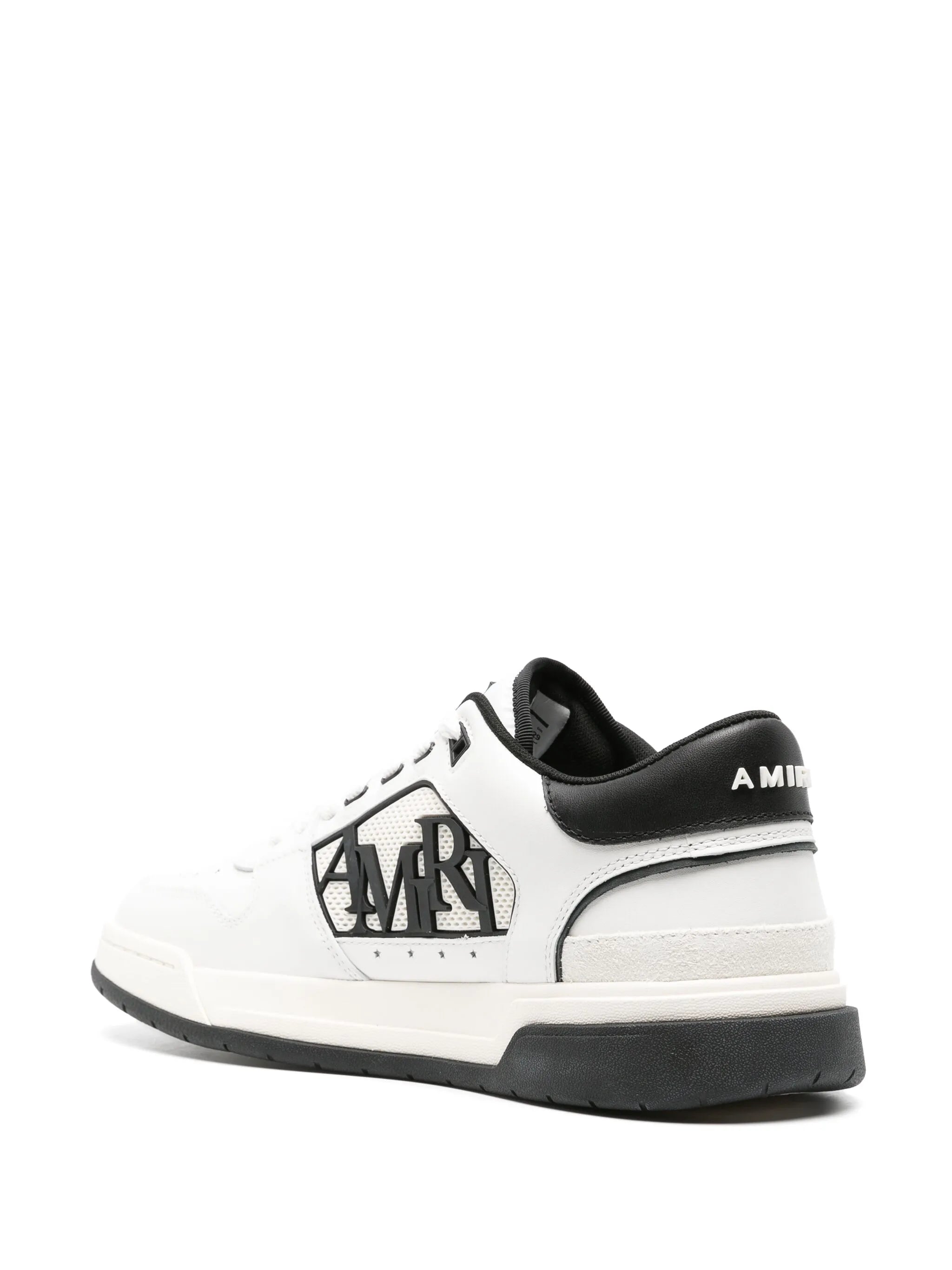 logo-embossed leather sneakers
