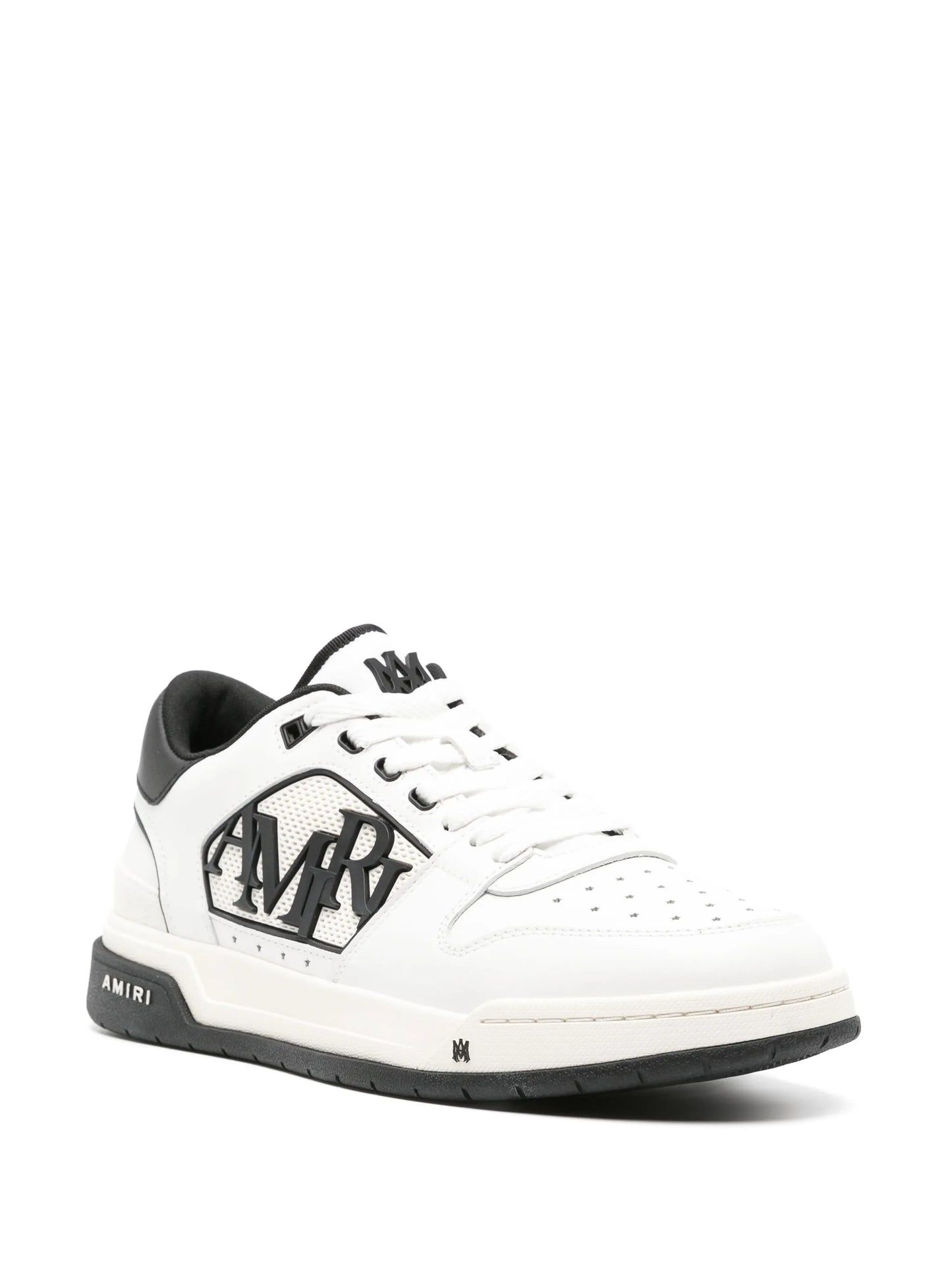 logo-embossed leather sneakers