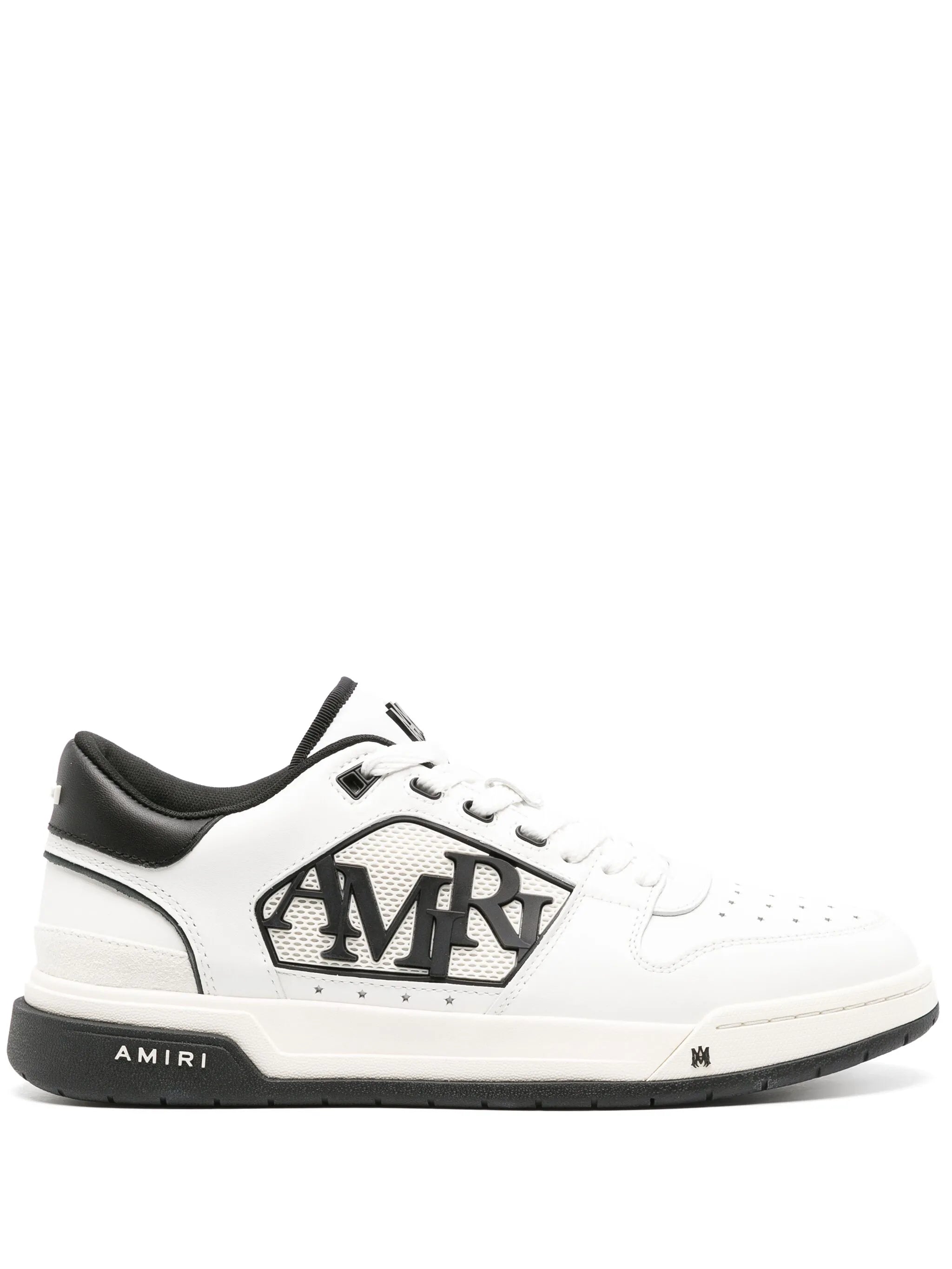 logo-embossed leather sneakers