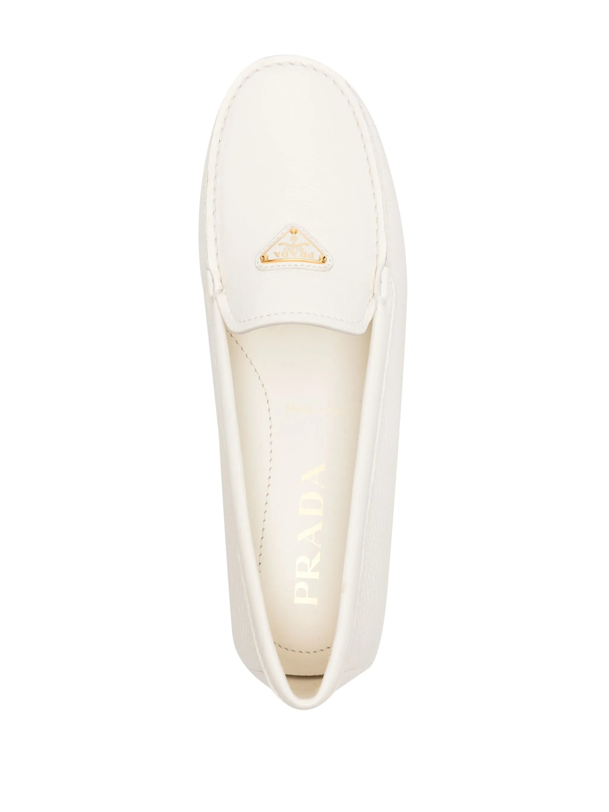 logo-plaque leather loafers