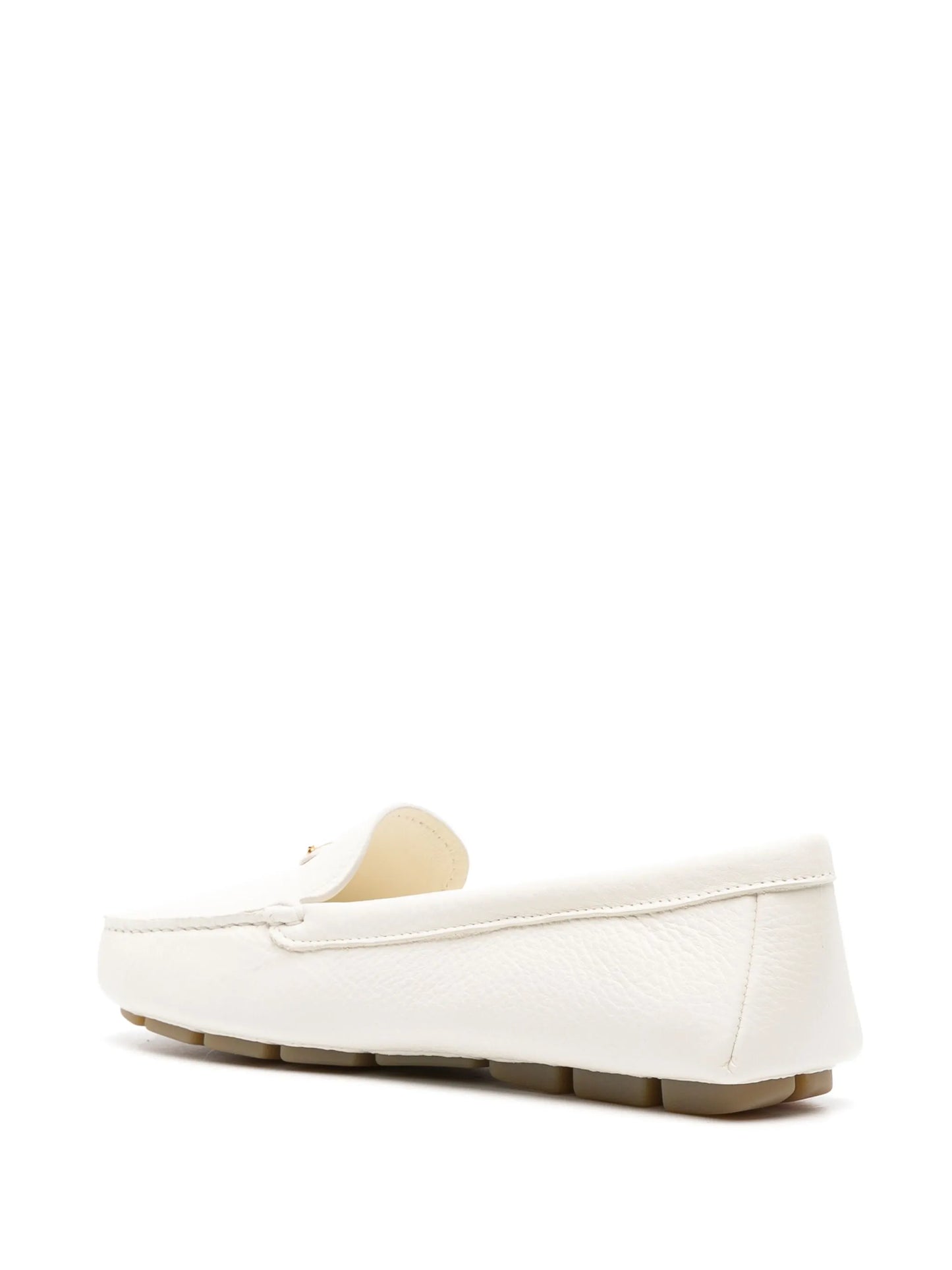 logo-plaque leather loafers
