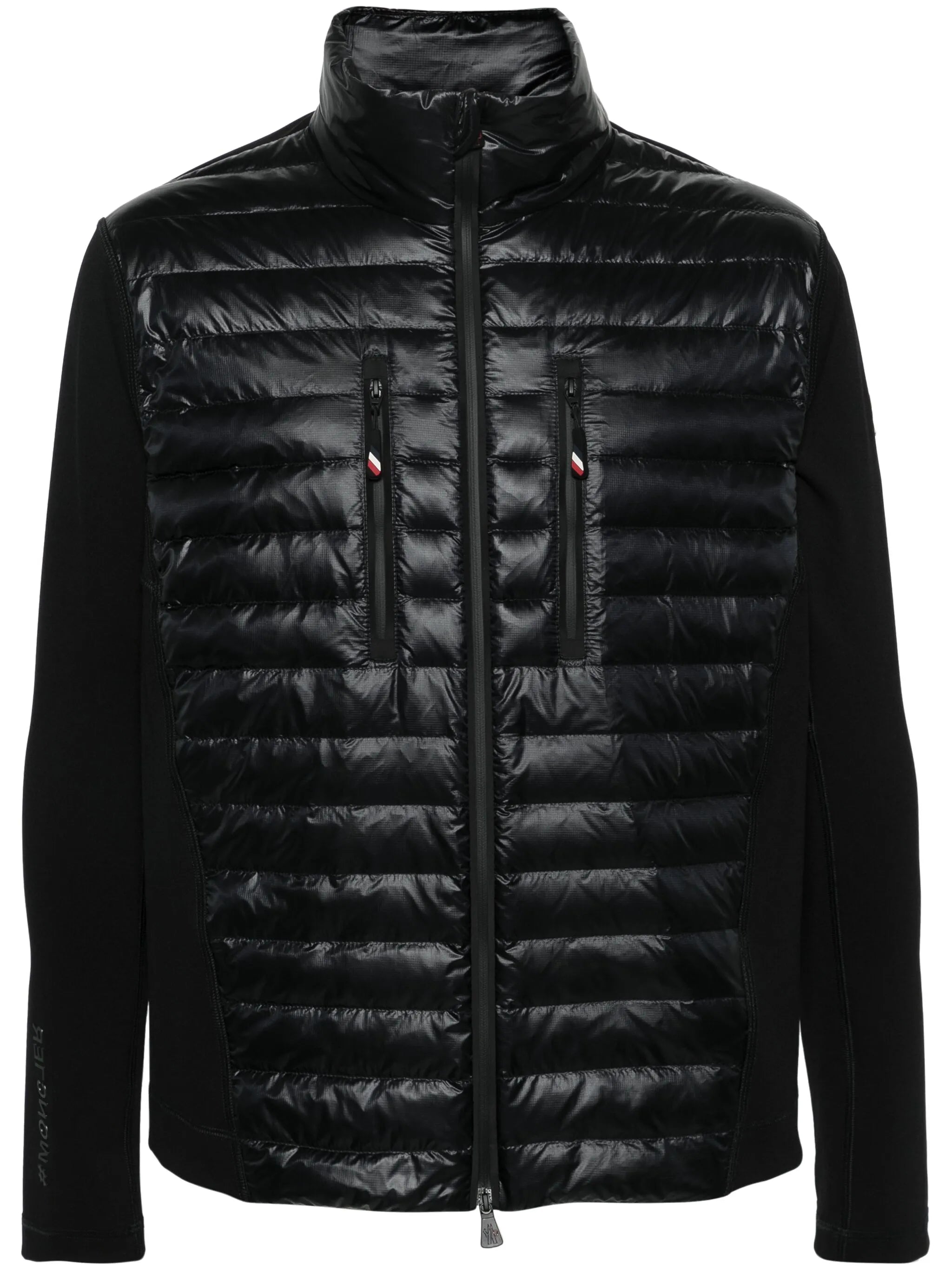 quilted zip-up jacket