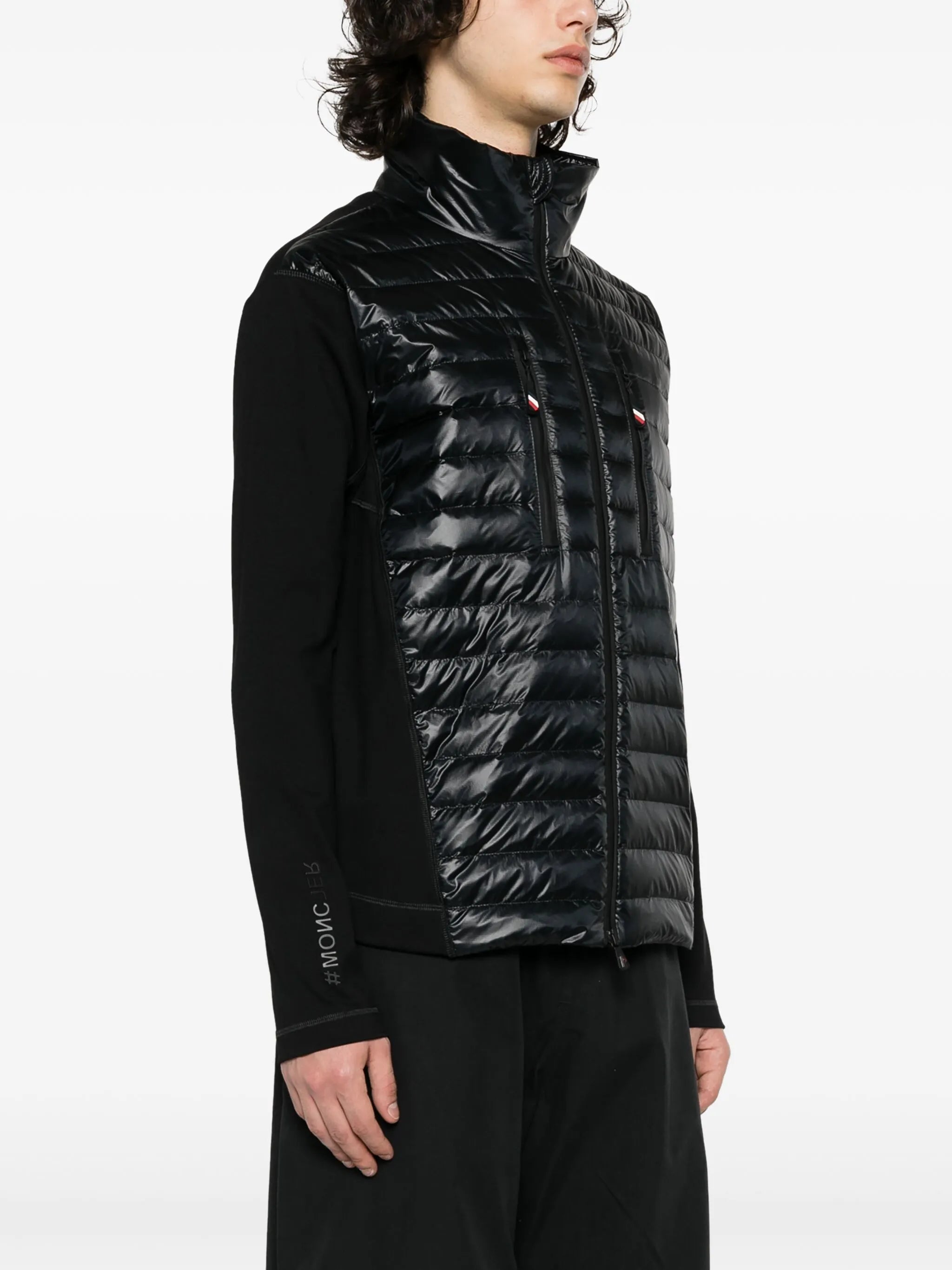 quilted zip-up jacket