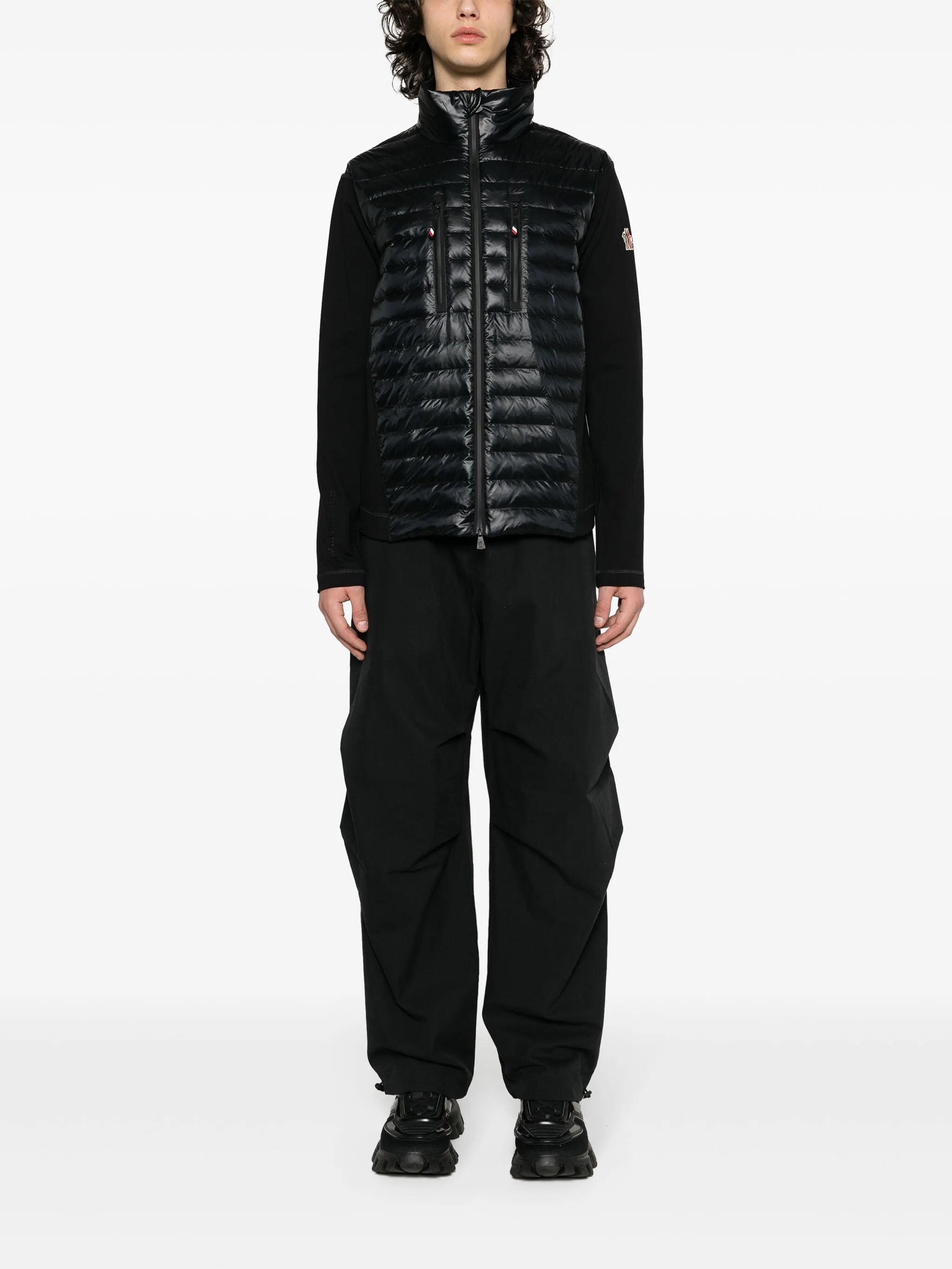 quilted zip-up jacket
