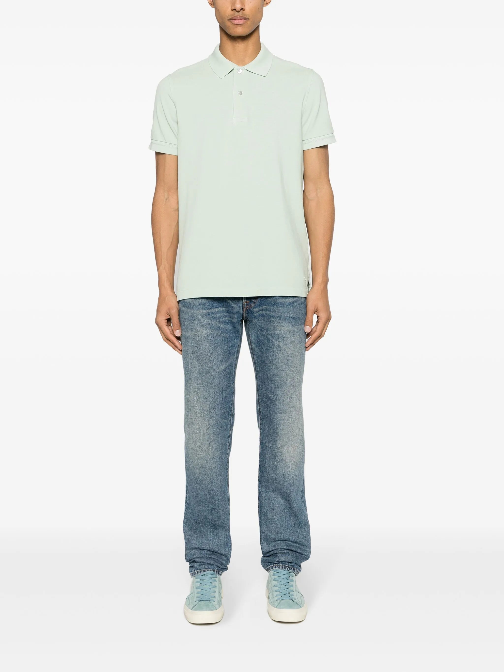 short-sleeve cotton polo shirt