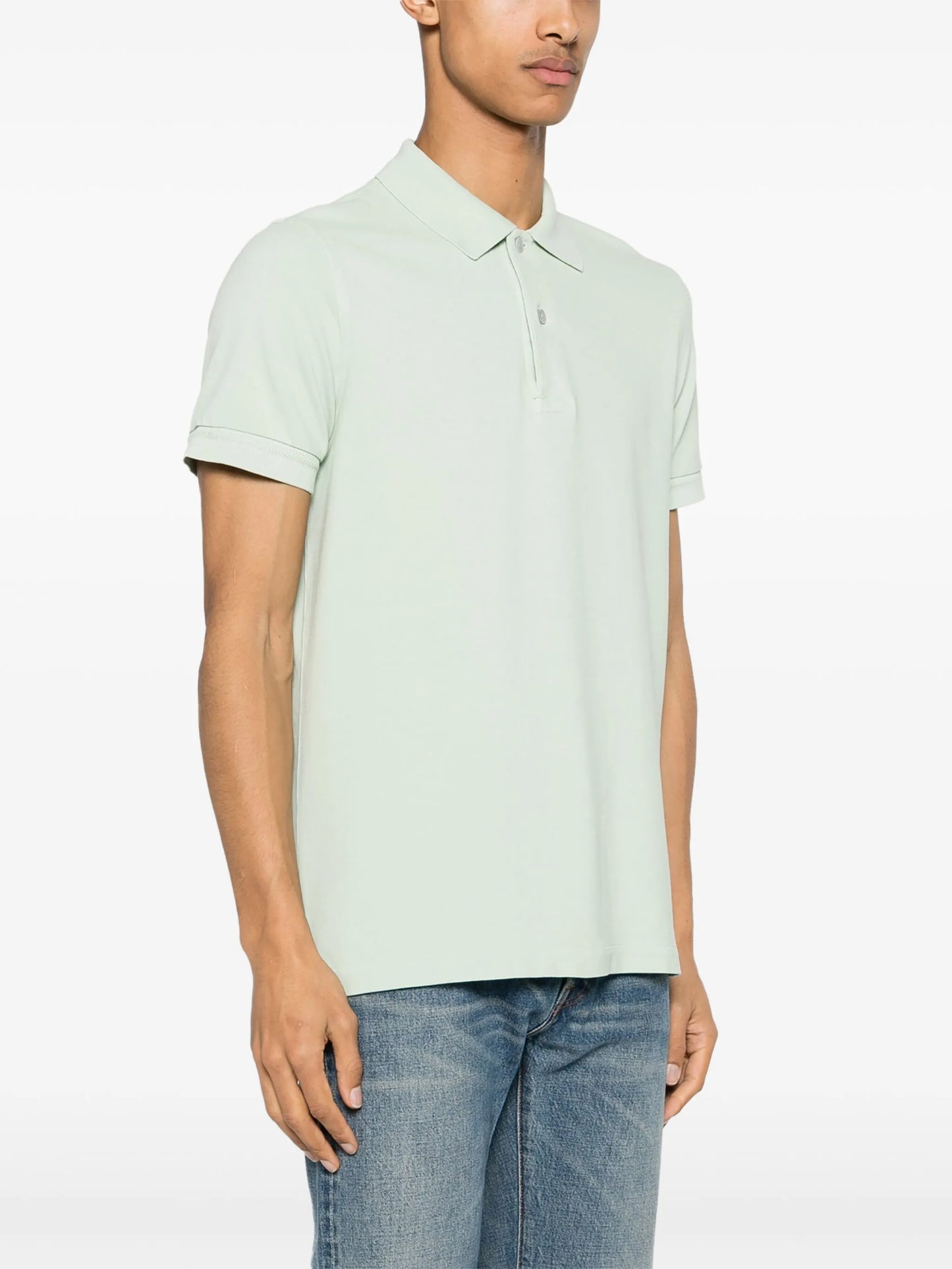 short-sleeve cotton polo shirt