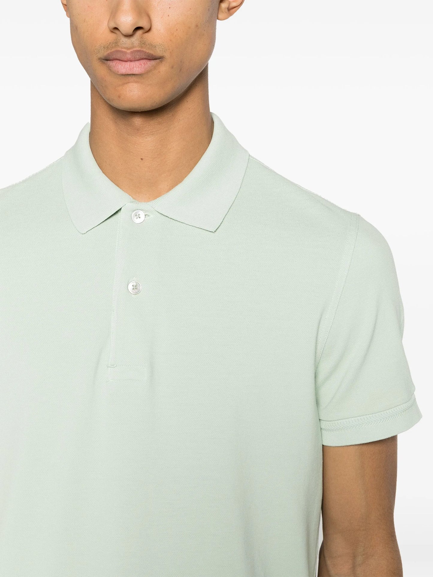 short-sleeve cotton polo shirt
