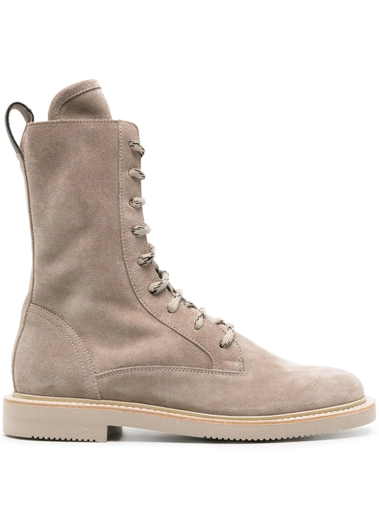 Monili-detail suede ankle boots