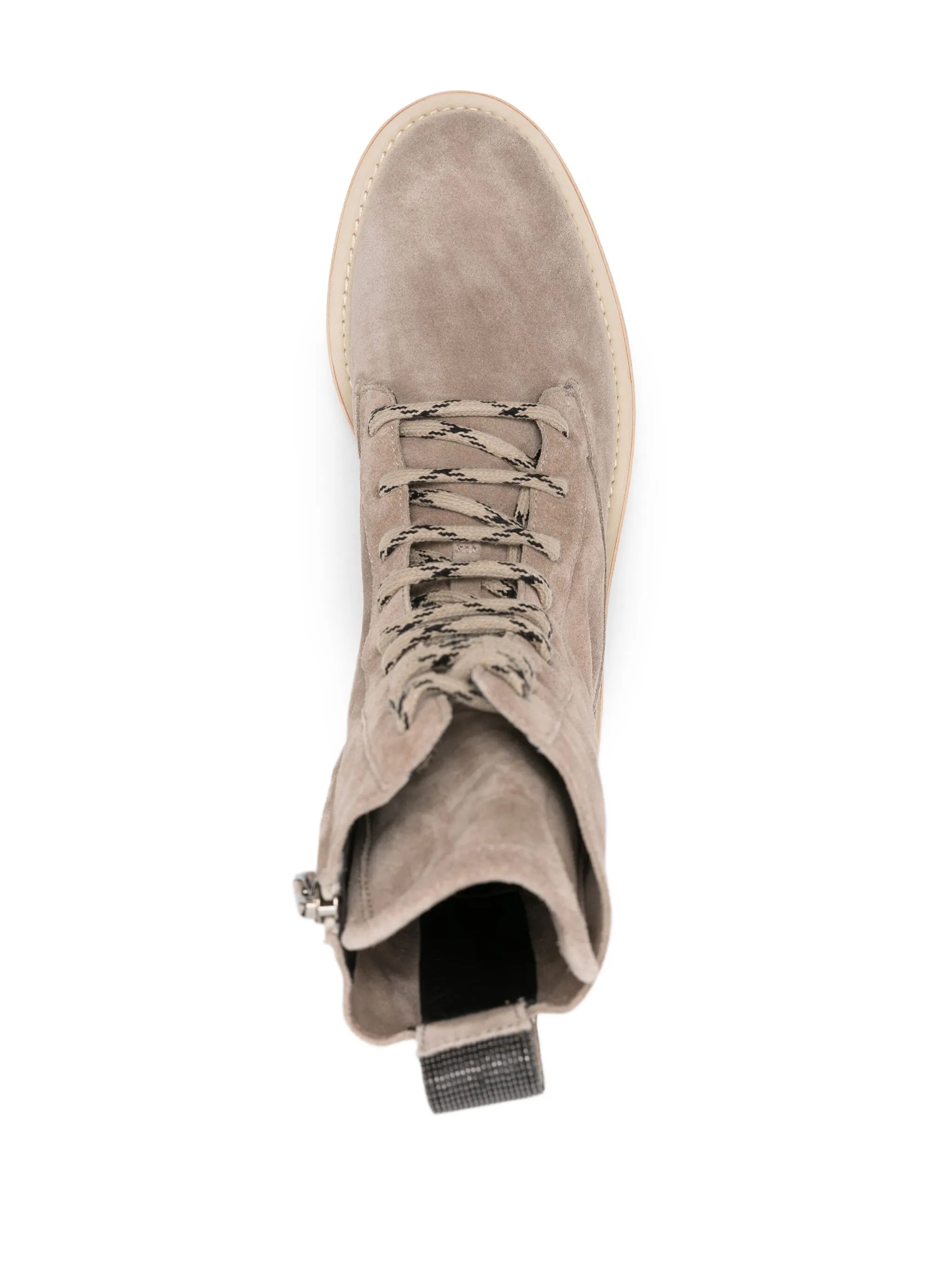 Monili-detail suede ankle boots