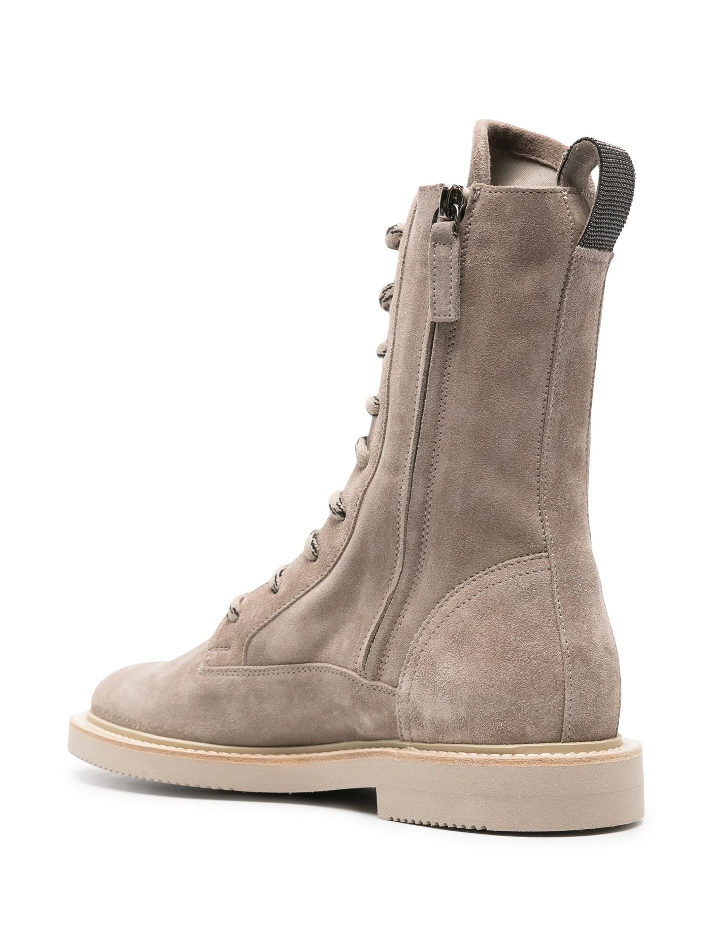 Monili-detail suede ankle boots