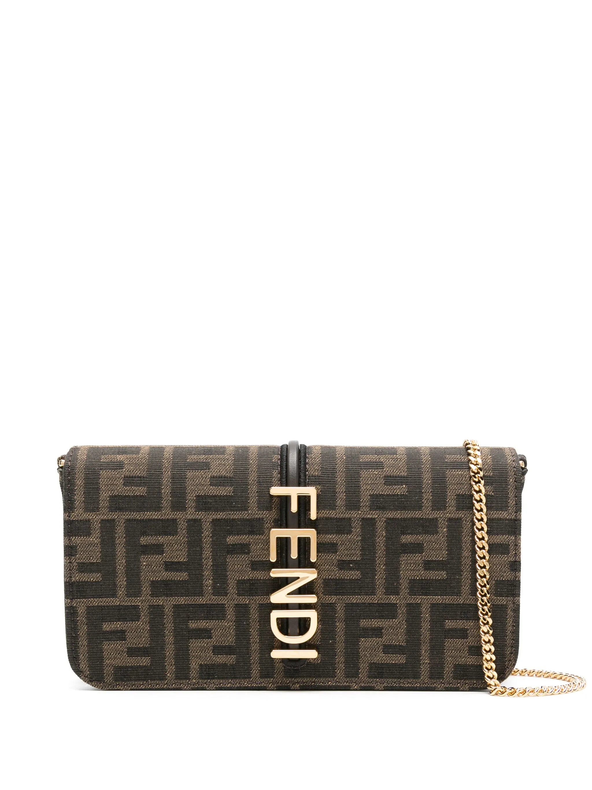 Fendigraphy jacquard chain wallet