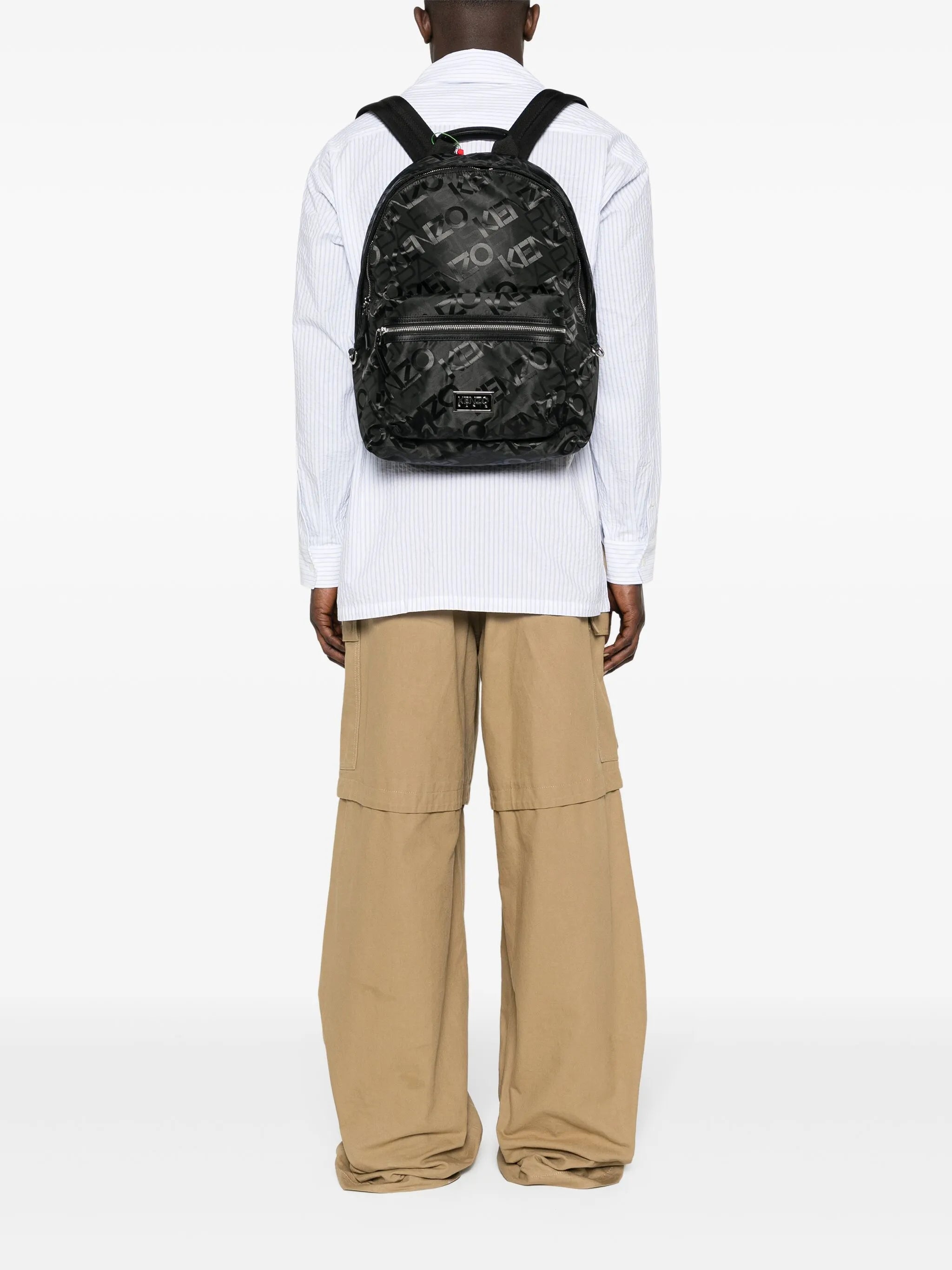 logo-jacquard backpack
