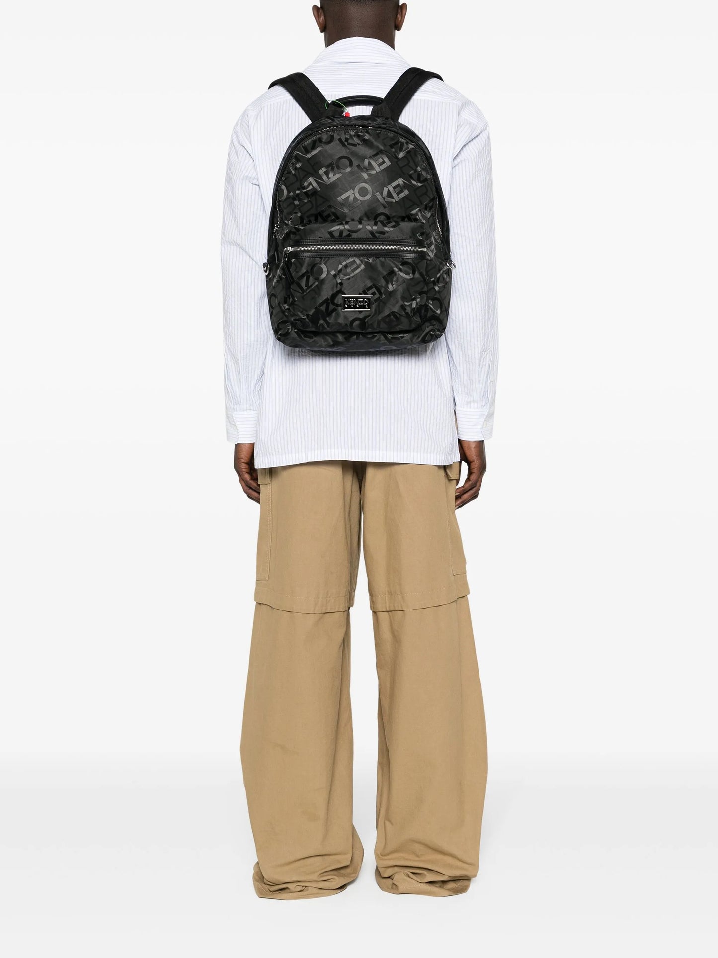 logo-jacquard backpack