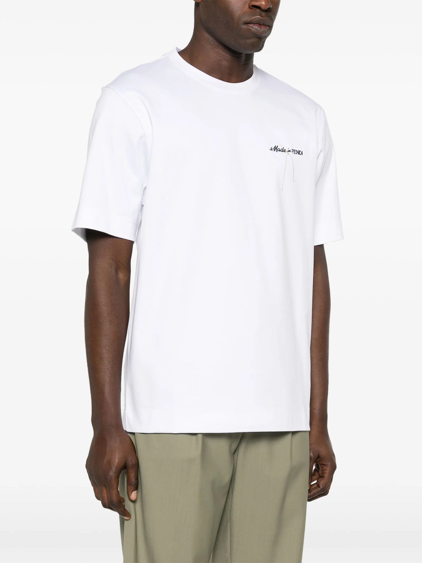 logo-embroidered T-shirt