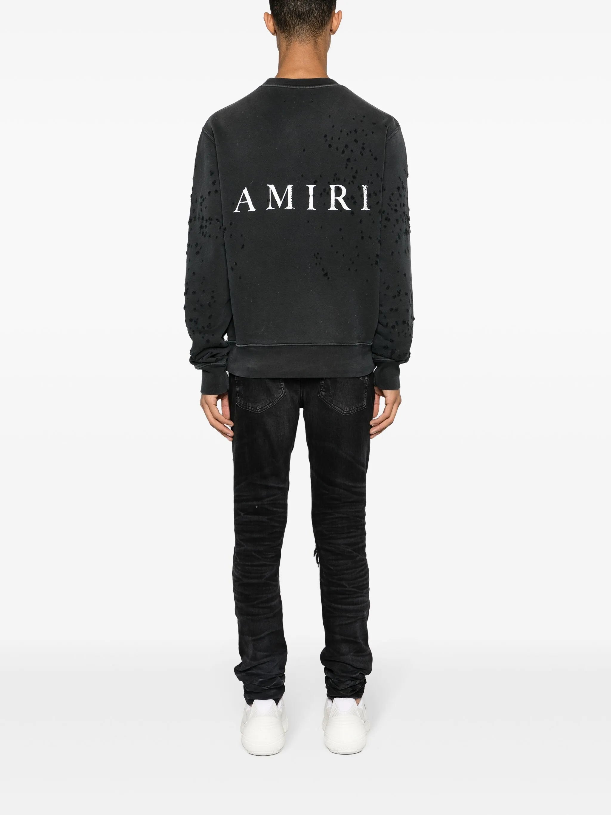 Shotgun ripped cotton sweatshirt