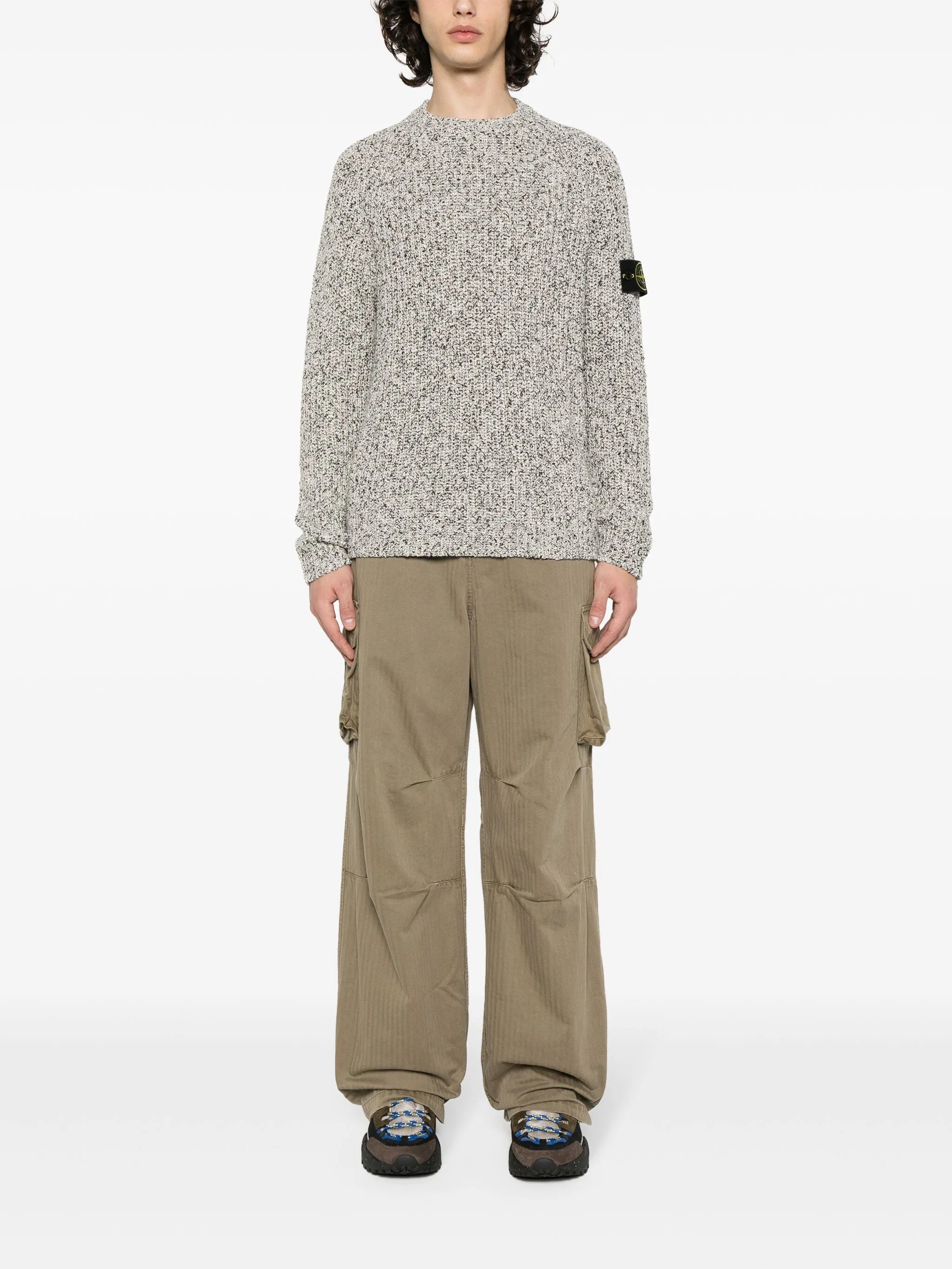 Compass-badge mélange jumper