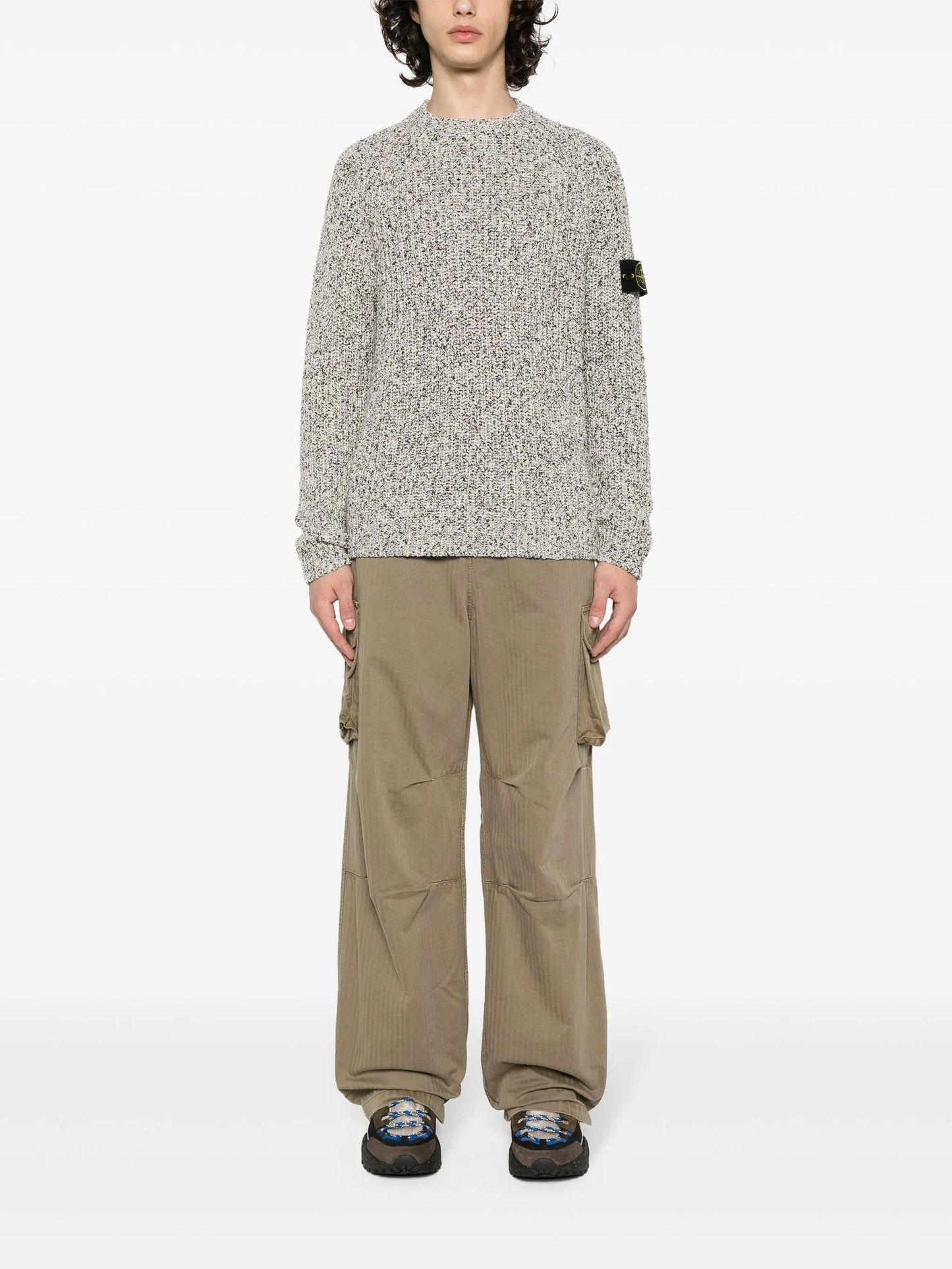 Compass-badge mélange jumper