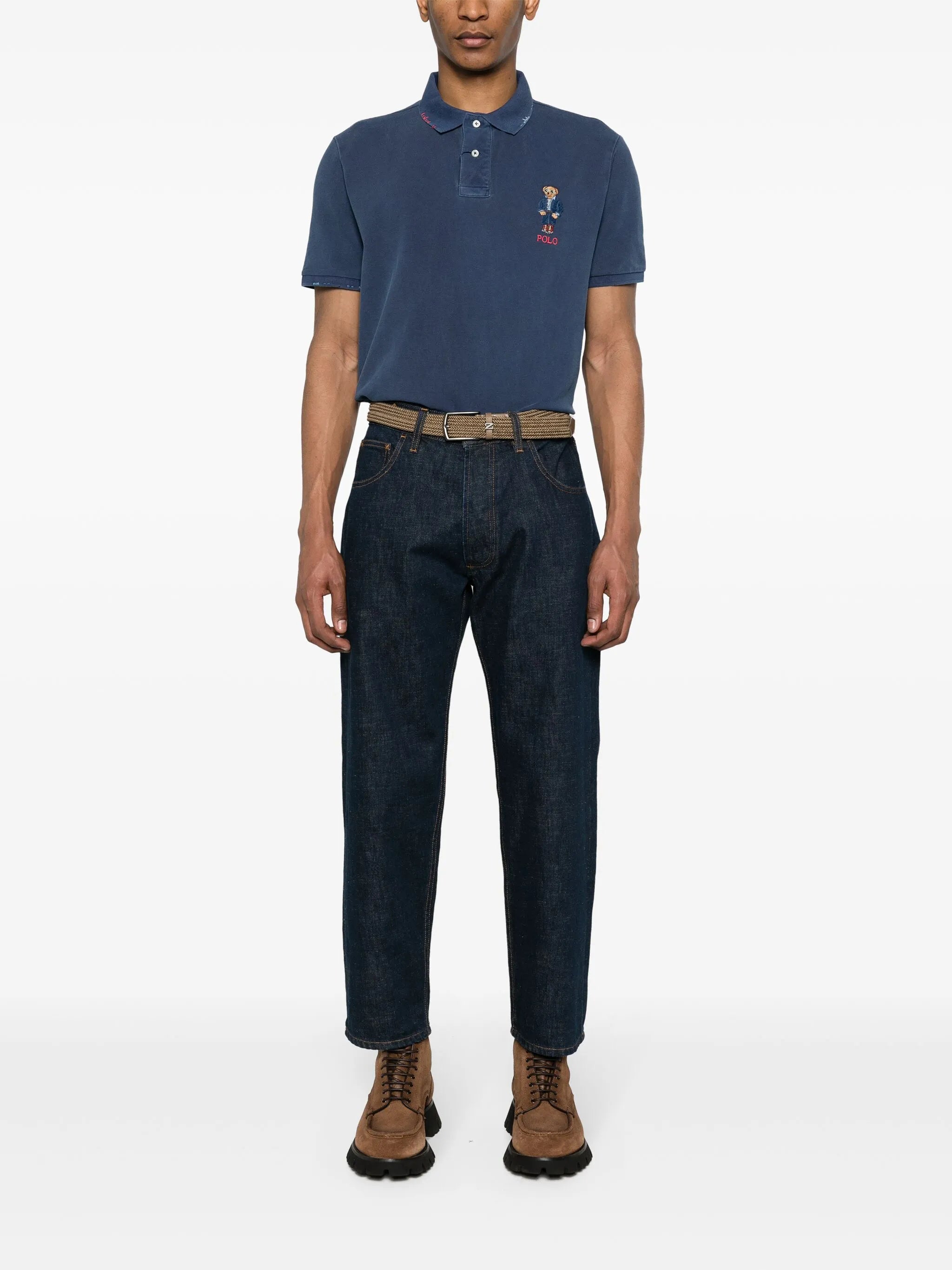 Polo Bear-motif polo shirt