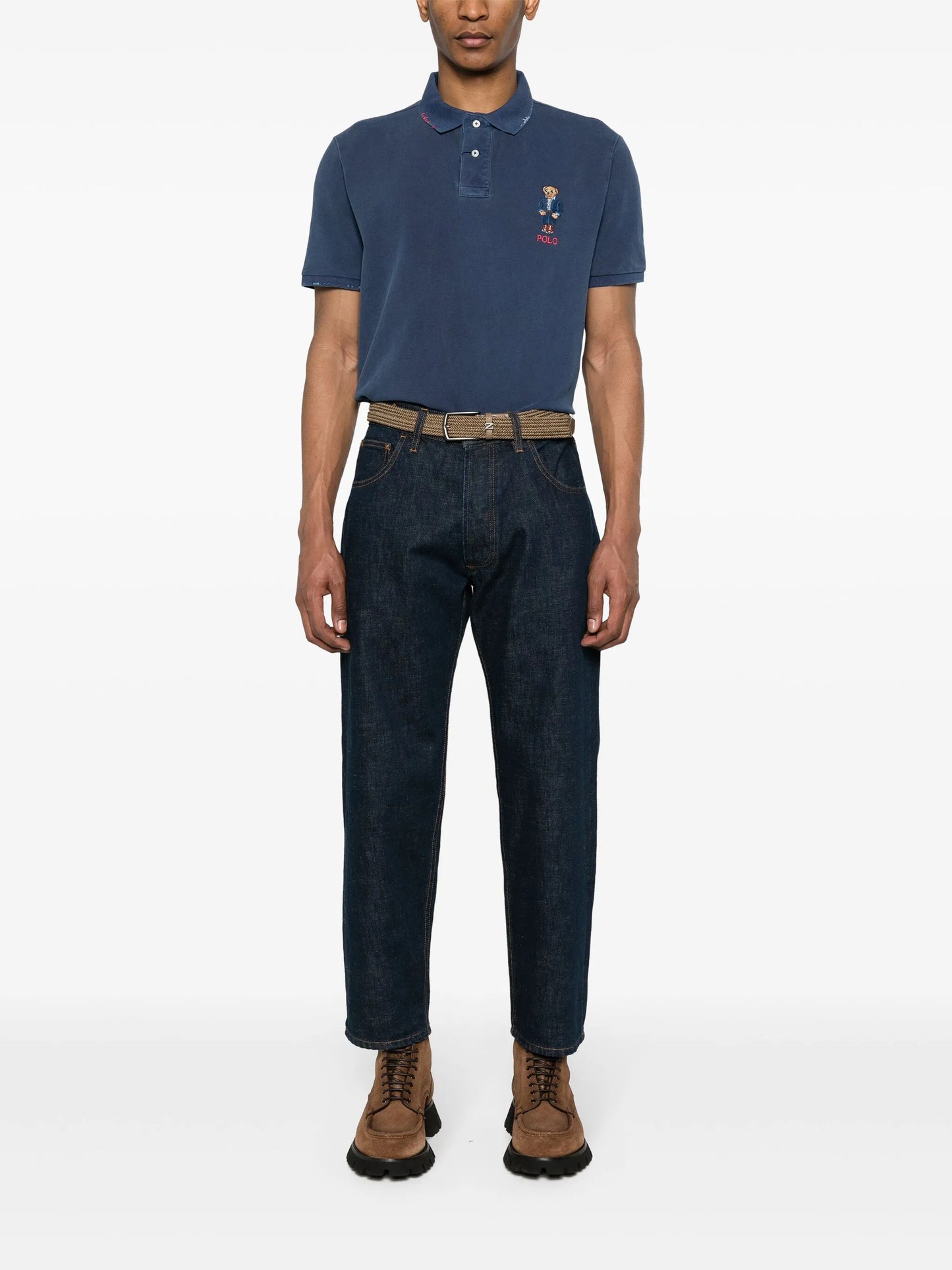 Polo Bear-motif polo shirt