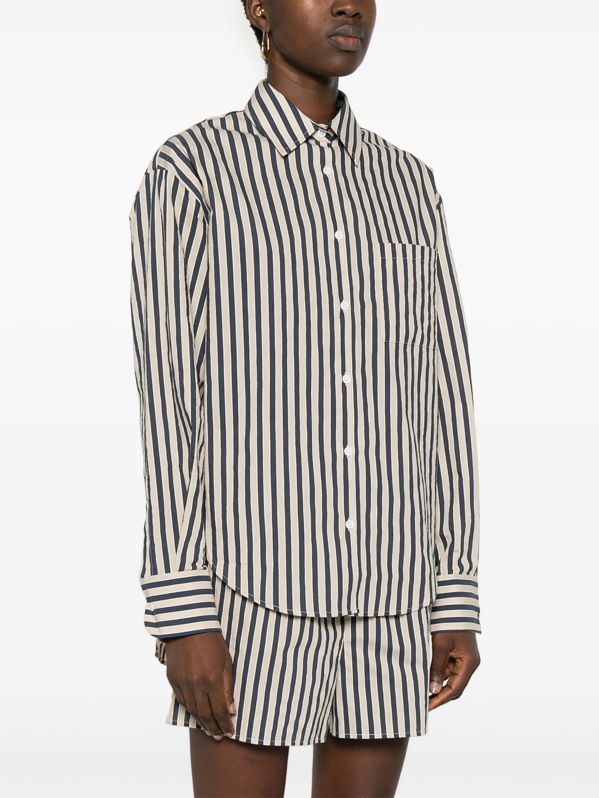 Lui textured-finish shirt