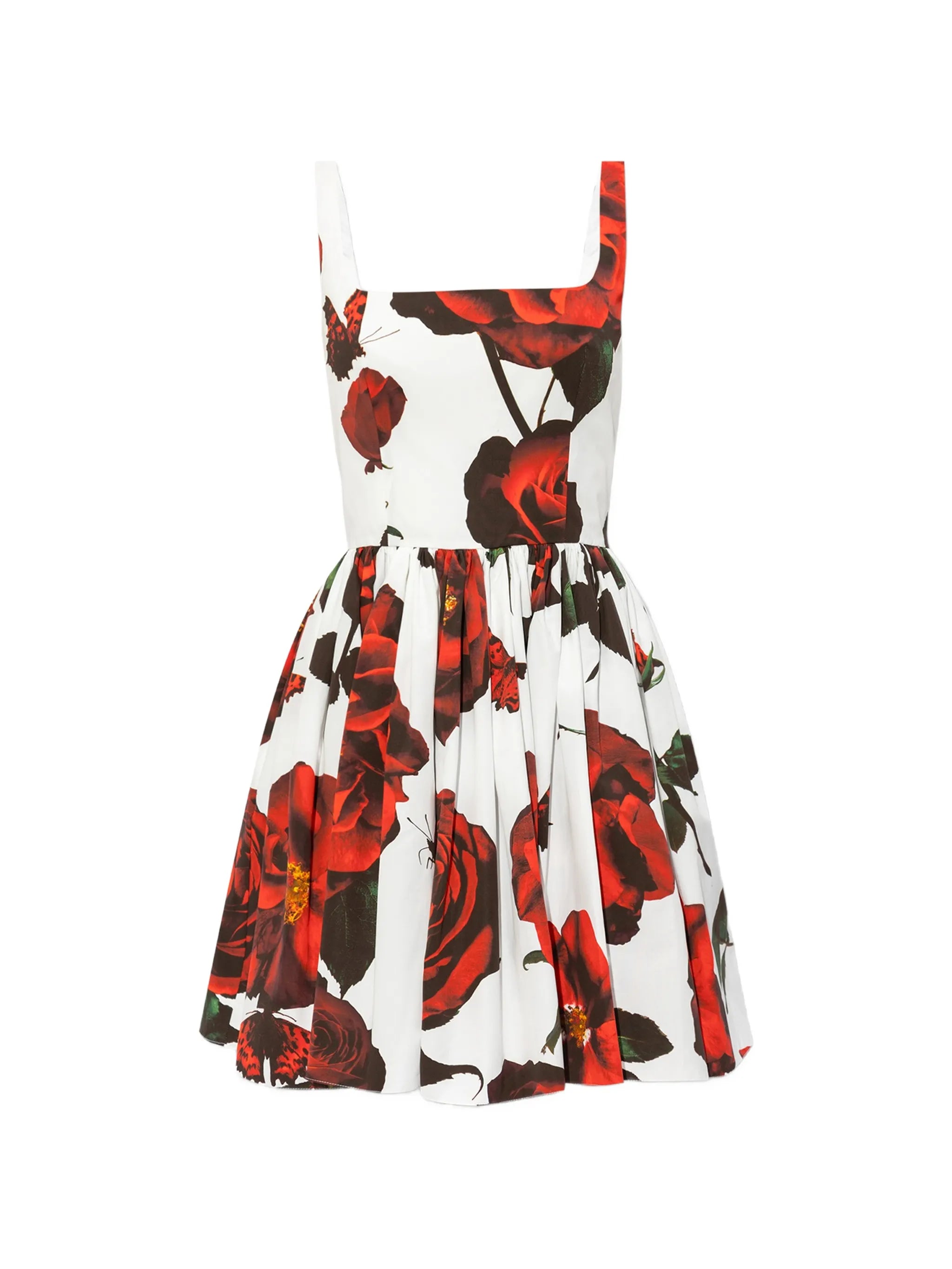 floral-print flared mini dress