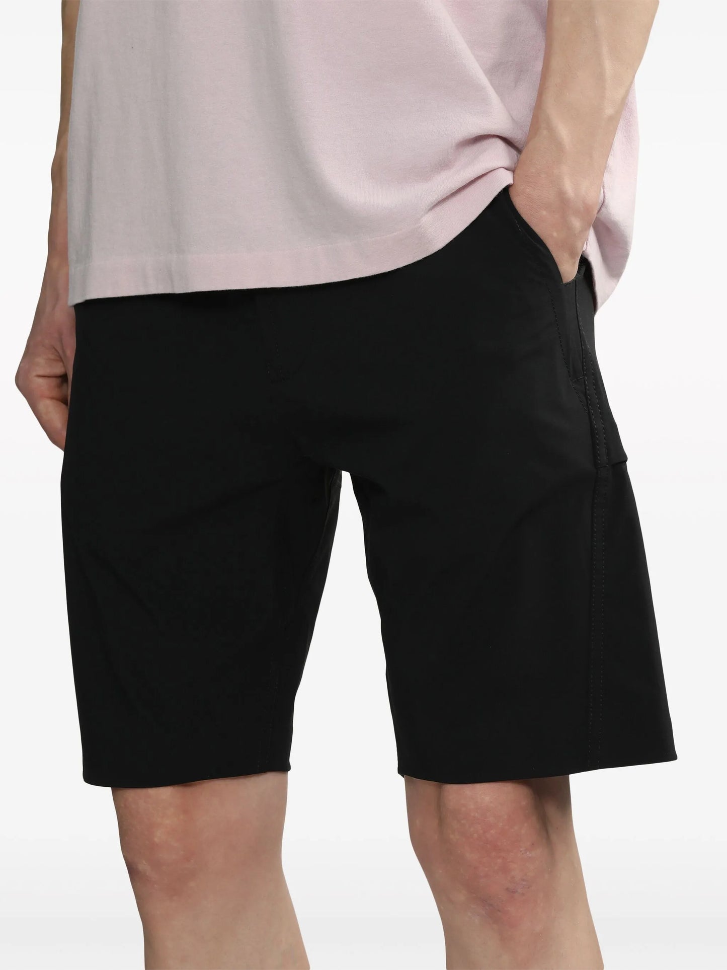 elasticated-waist track shorts