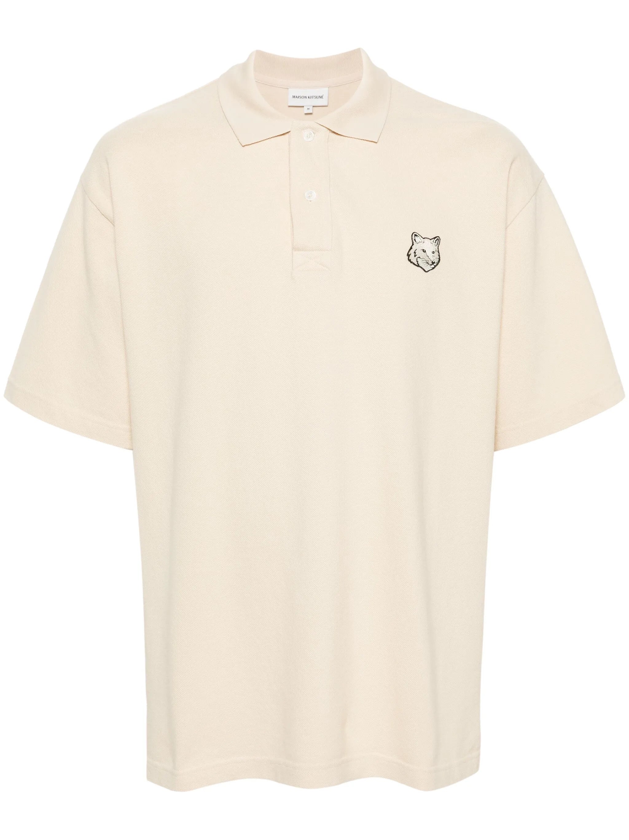 fox-motif cotton polo shirt