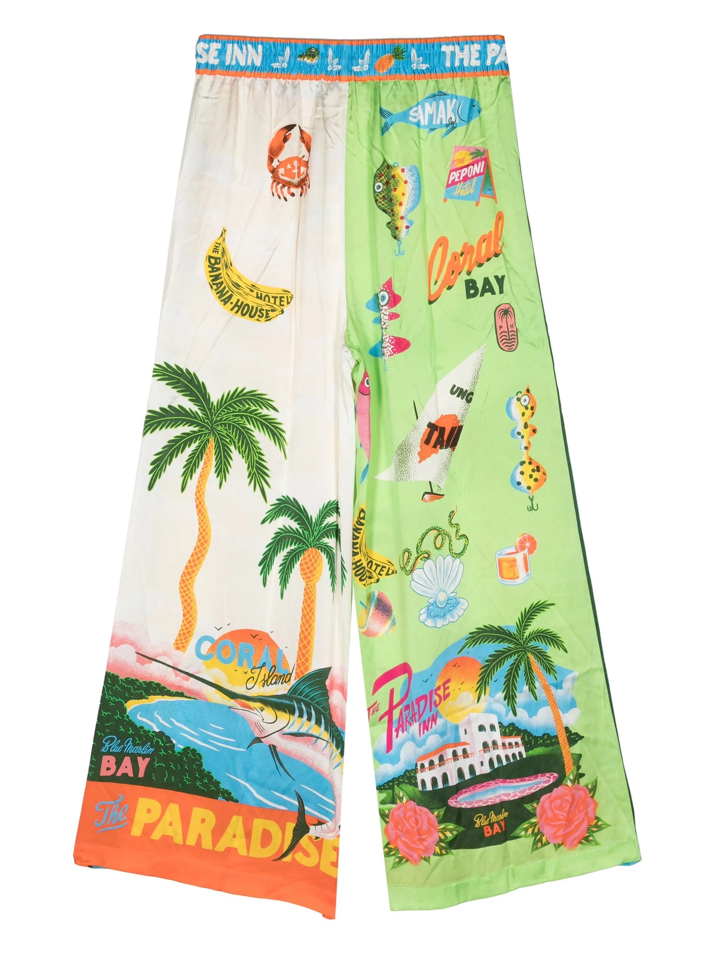 Paradiso printed wide-leg trousers