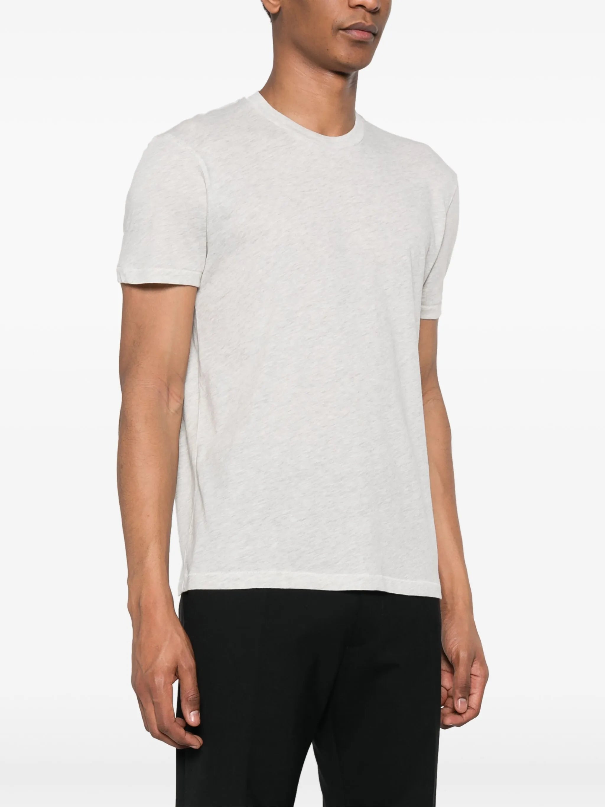 logo-embroidered mélange T-shirt