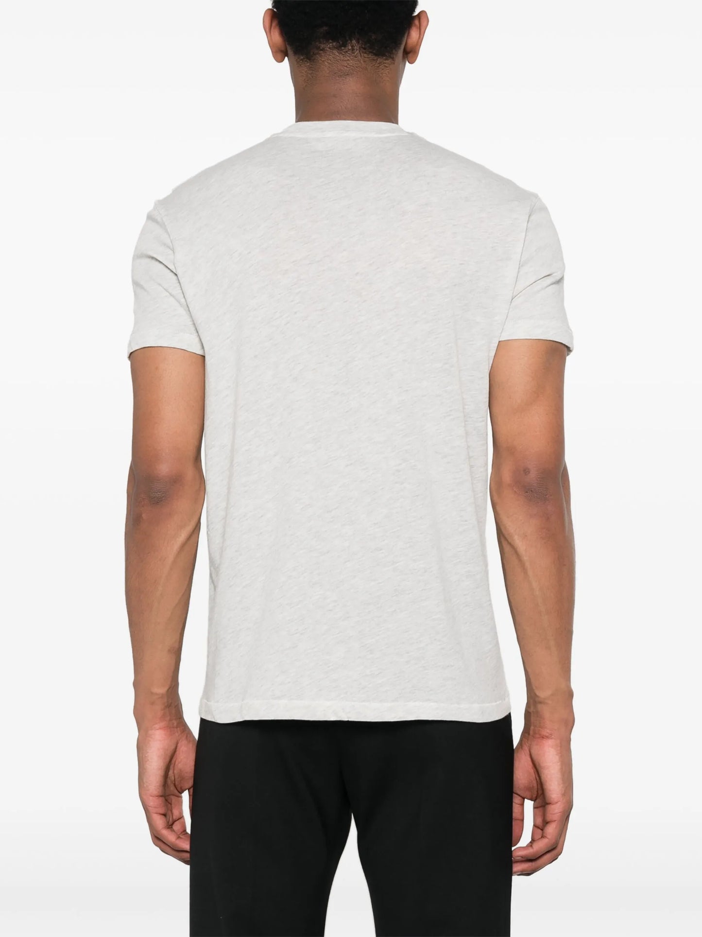 logo-embroidered mélange T-shirt