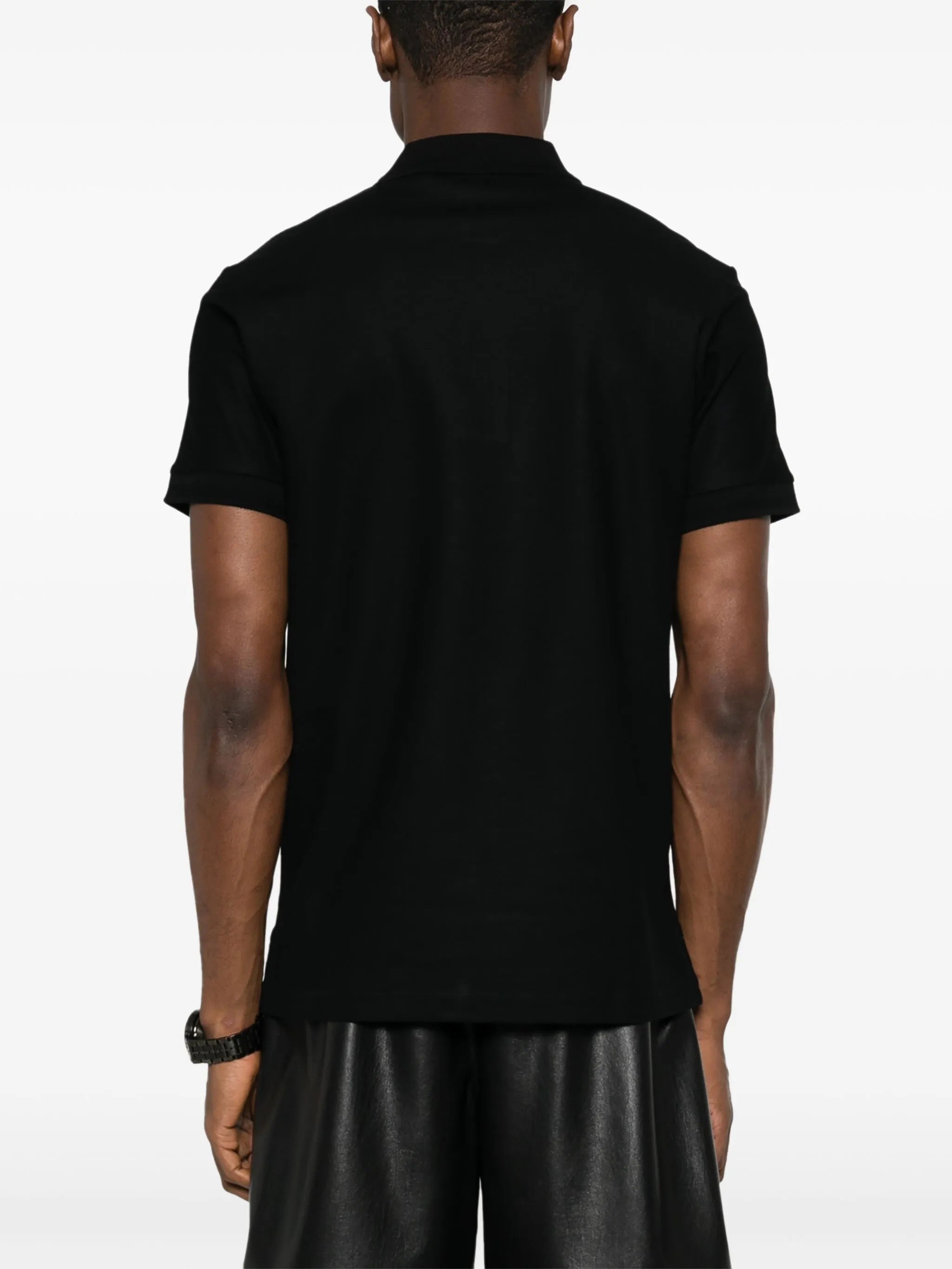 logo-embroidered piqué polo shirt