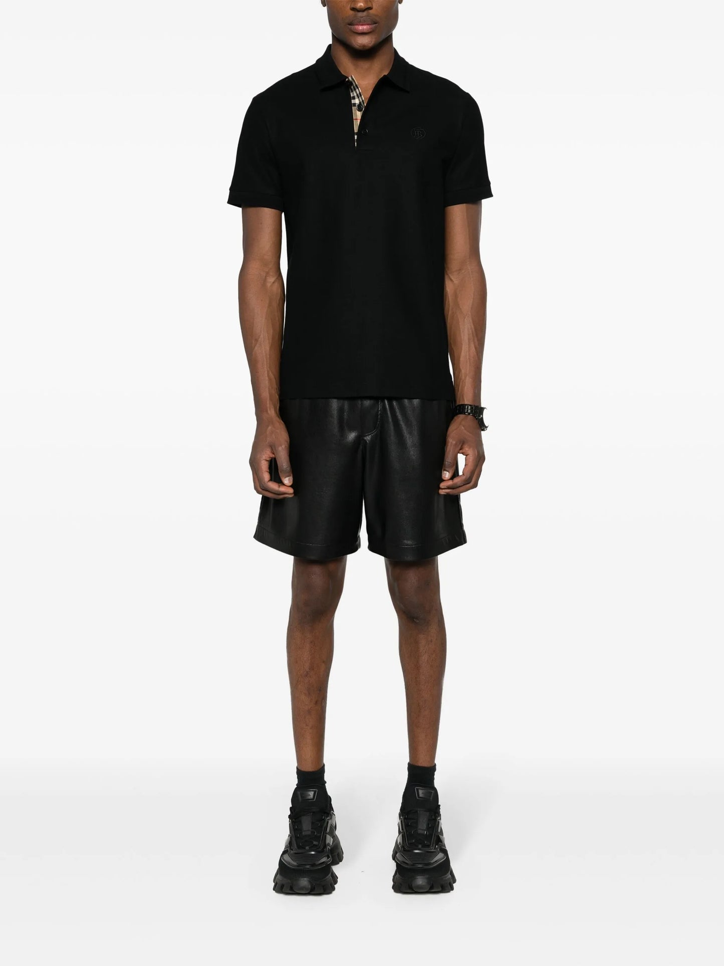logo-embroidered piqué polo shirt