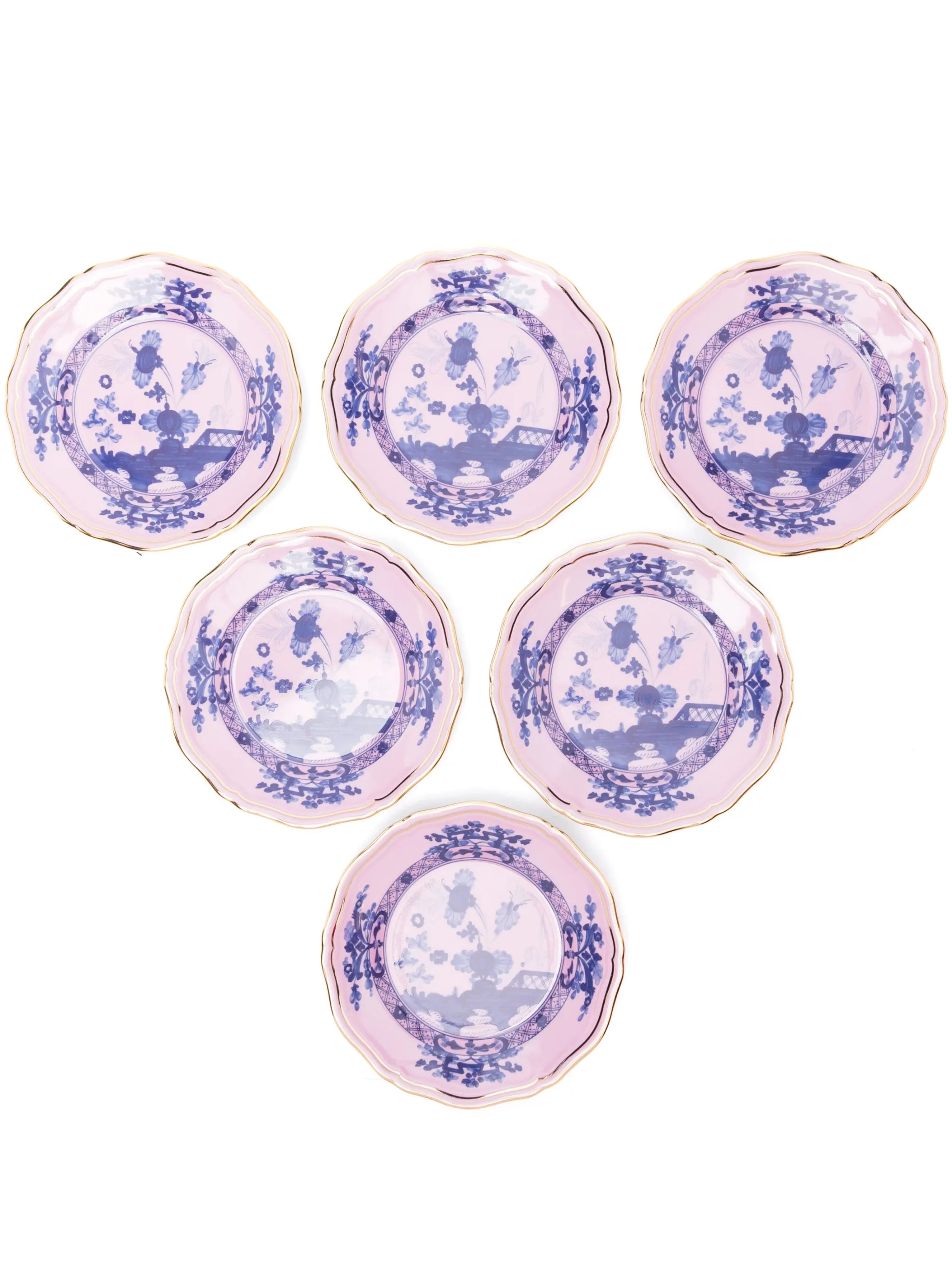 Oriente Italiano porcelain bread plates (set of six)