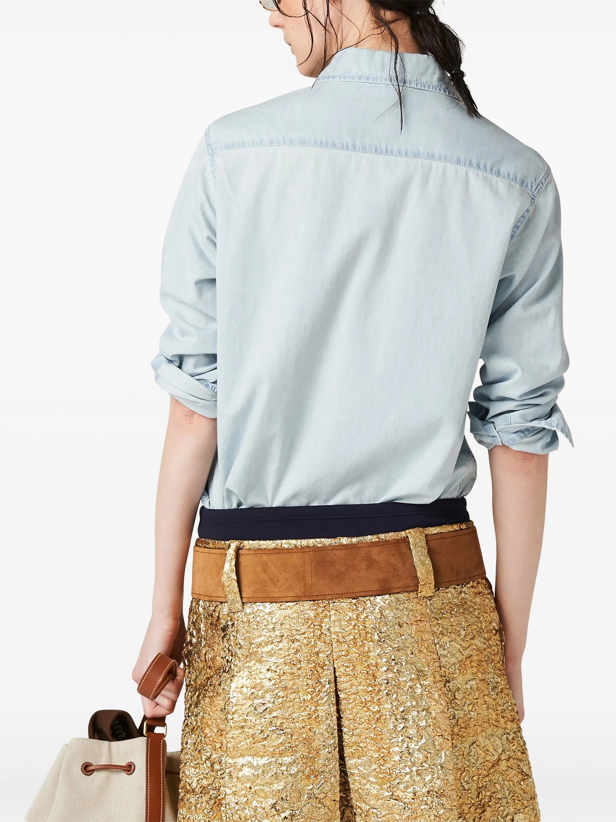 logo-appliqué cotton shirt