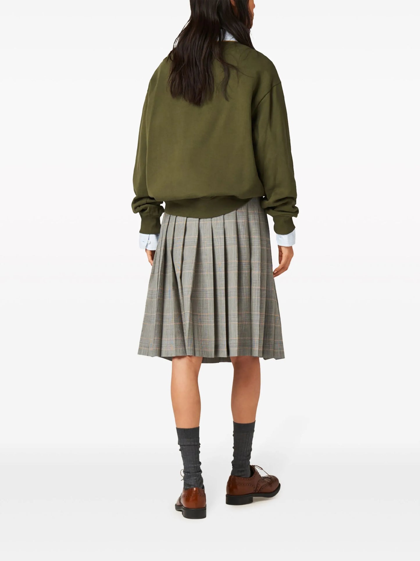 logo-embroidered fleece sweatshirt