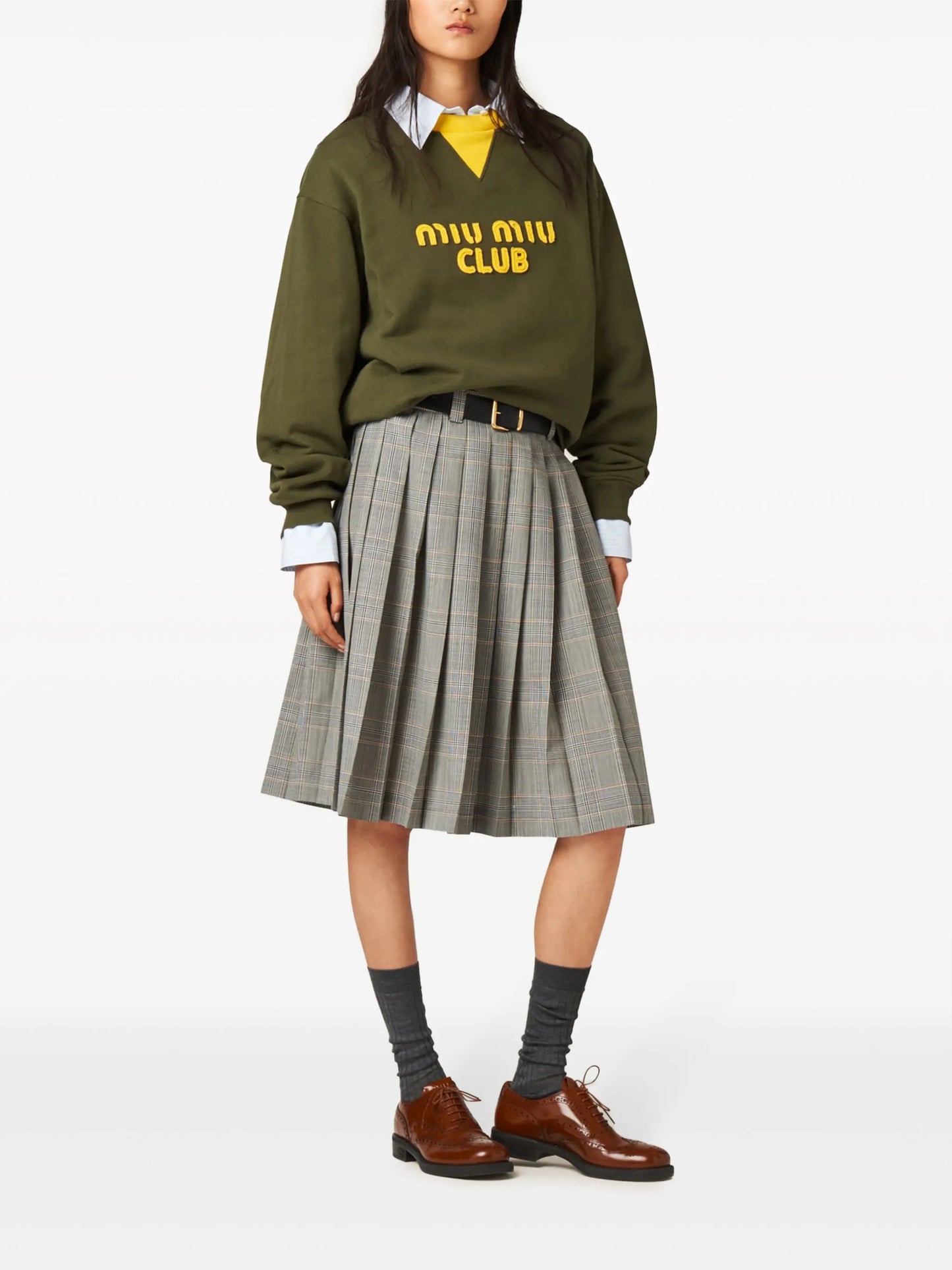 logo-embroidered fleece sweatshirt