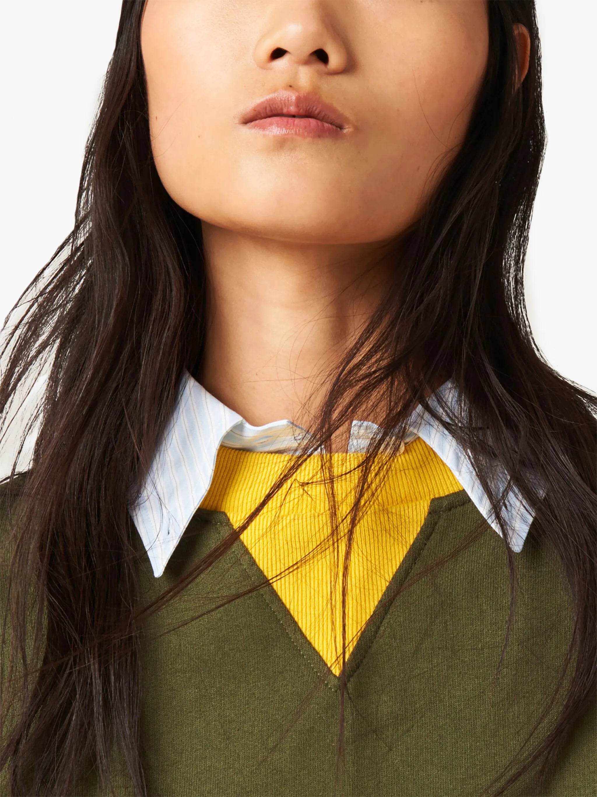 logo-embroidered fleece sweatshirt