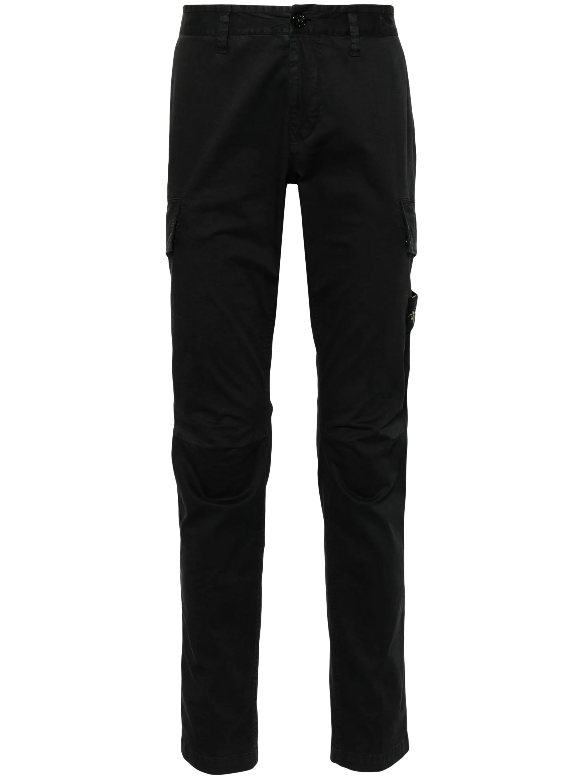 Compass-badge cotton skinny trousers