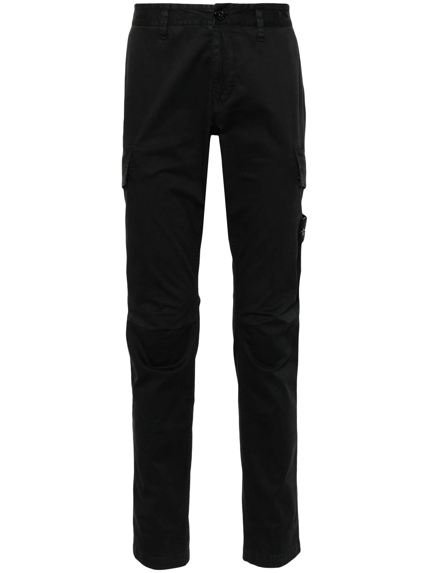 Compass-badge cotton skinny trousers