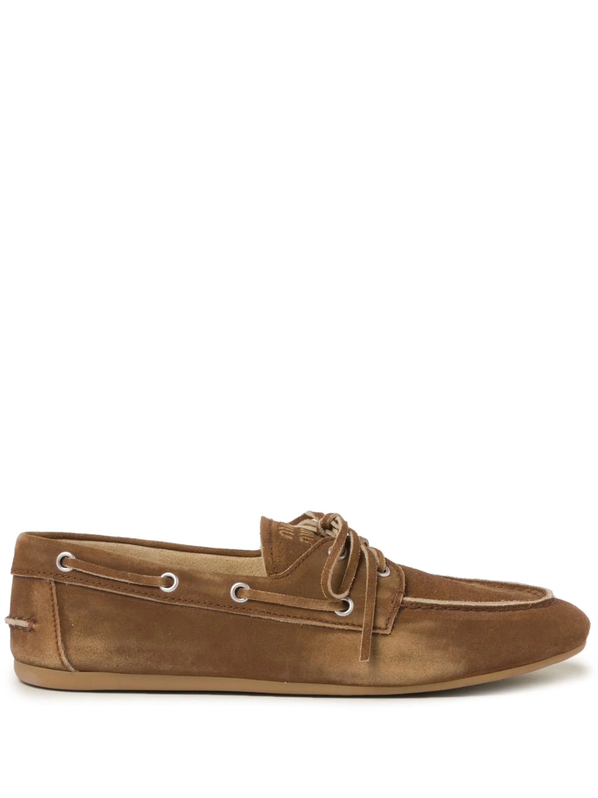faded suede deck shoes
