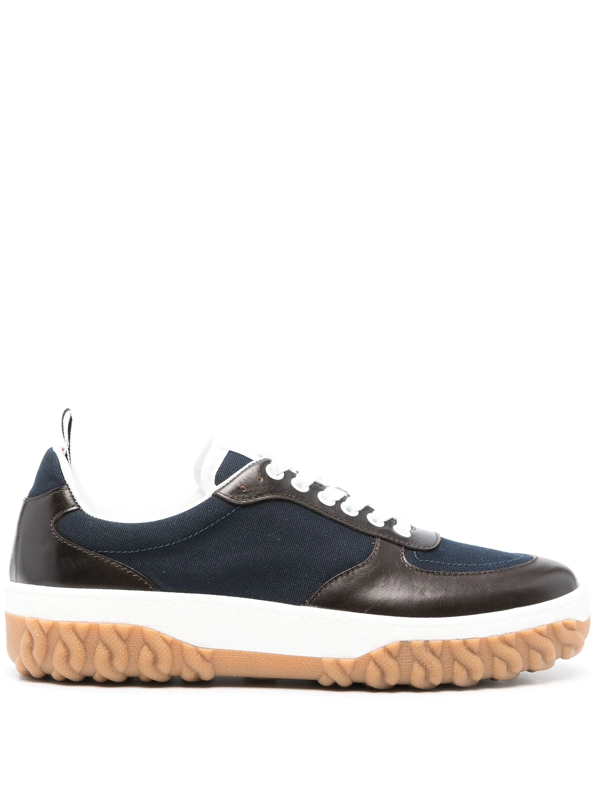 Letterman panelled sneakers
